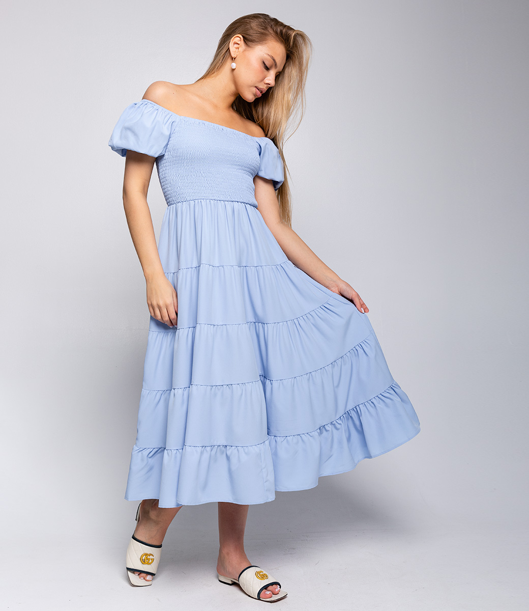 Платье #КТ63088, голубой - фото 4