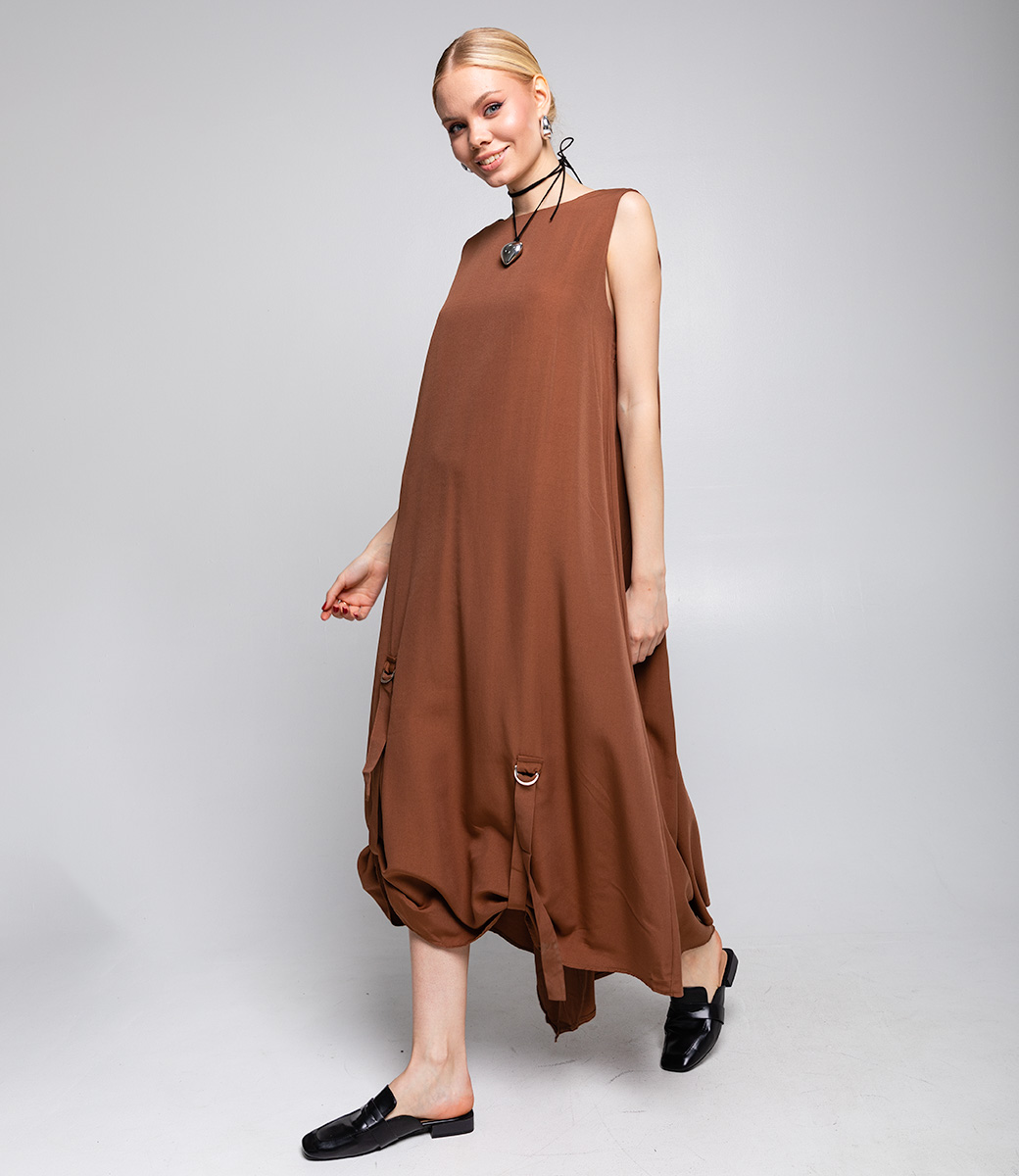 Платье #ОТЦ04001, коричневый - фото 2