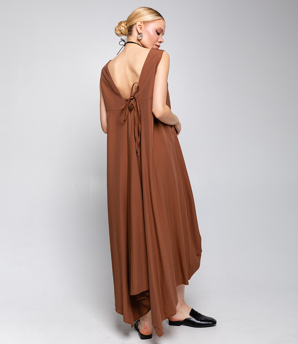 Платье #ОТЦ04001, коричневый - фото 3