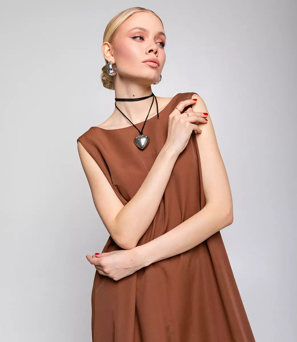 Платье #ОТЦ04001, коричневый - фото 5