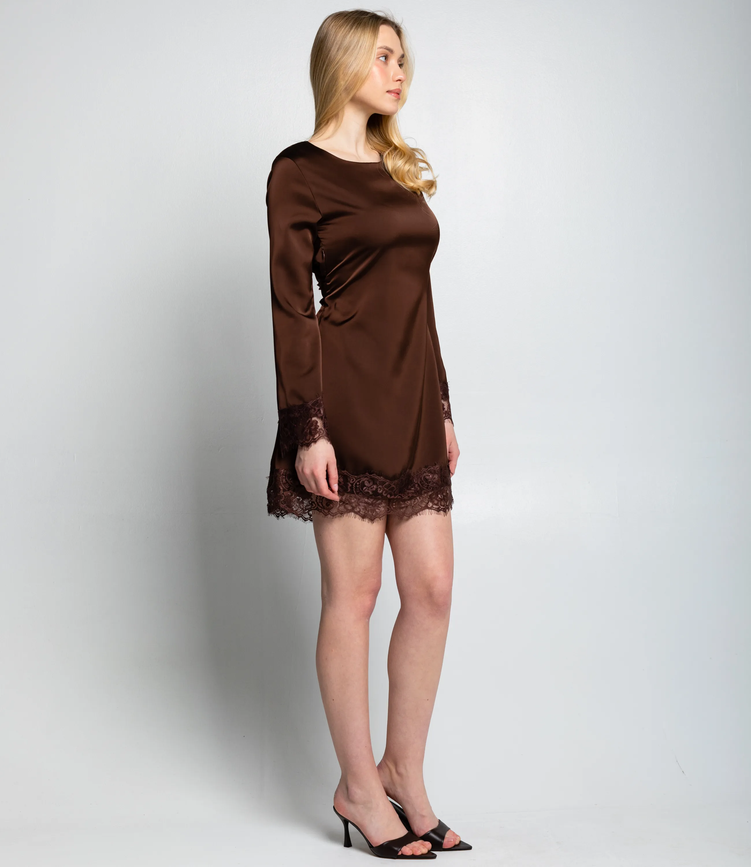 Платье #КТ982 (1), шоколадный - фото 3