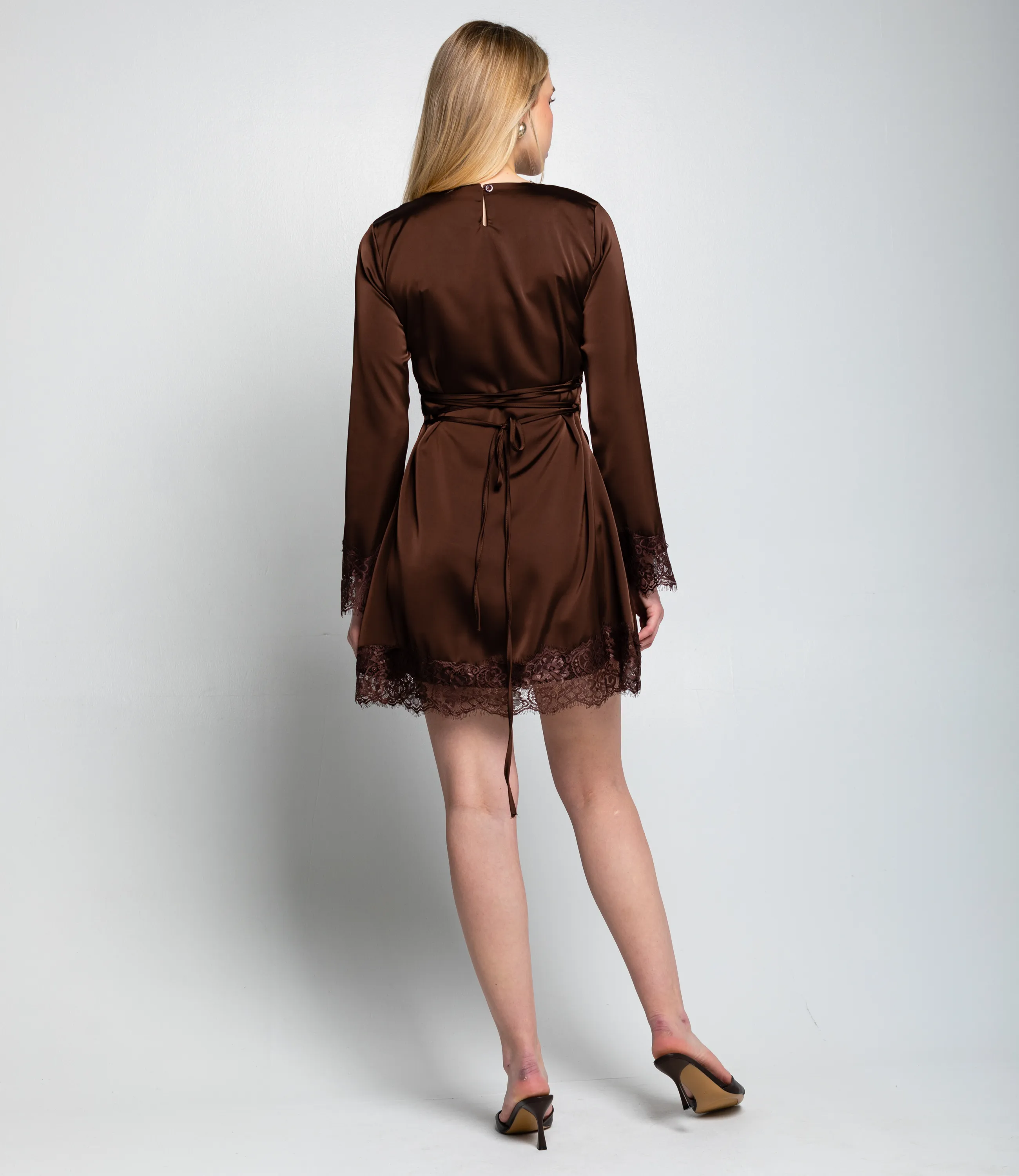 Платье #КТ982 (1), шоколадный - фото 4