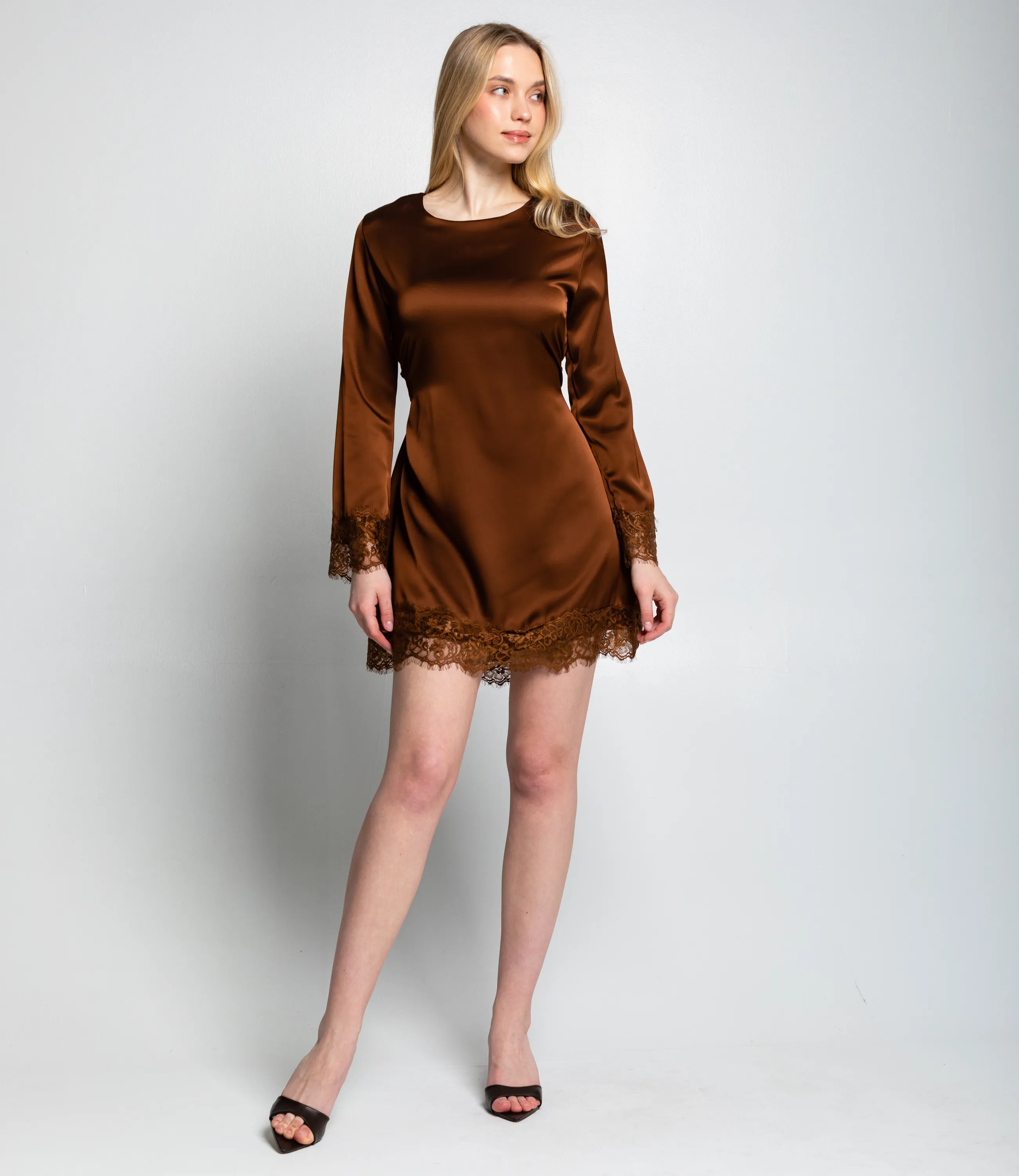 Платье #КТ982 (1), коричневый - фото 2