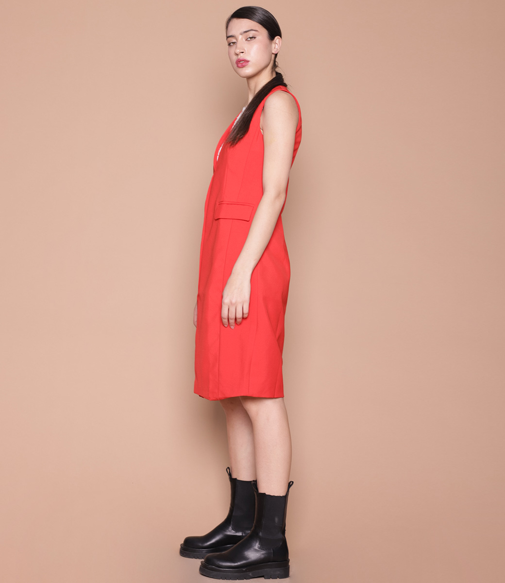 Платье #7062, красный - фото 2