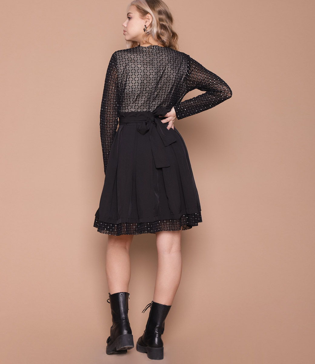 Платье #875, чёрный - фото 4