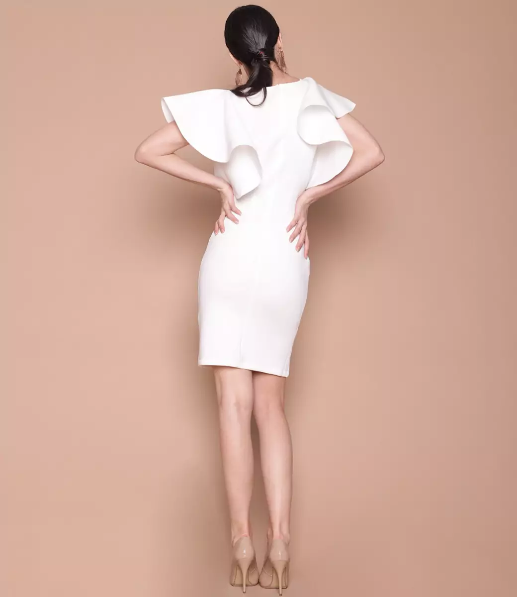 Платье #30720, белый - фото 4