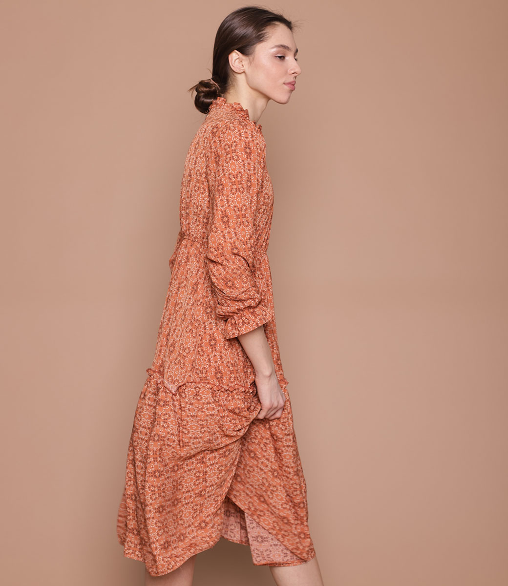 Платье #1367, оранжевый - фото 2