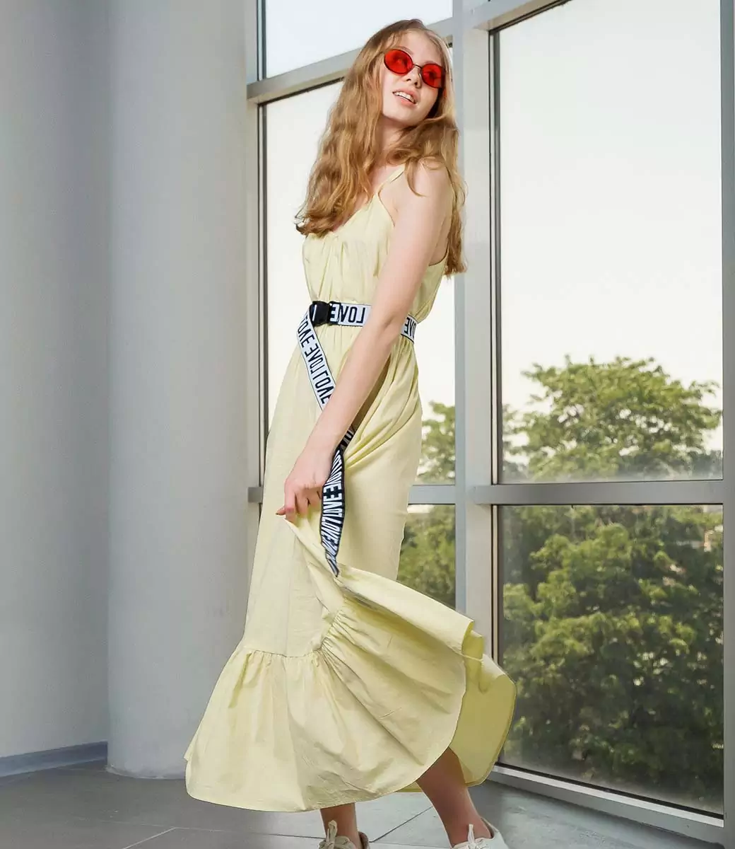 Платье #КТ7754, жёлтый - фото 3