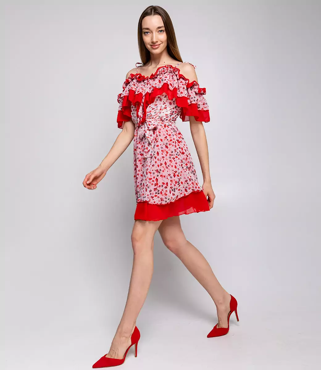 Платье #БШ2238, красный - фото 3