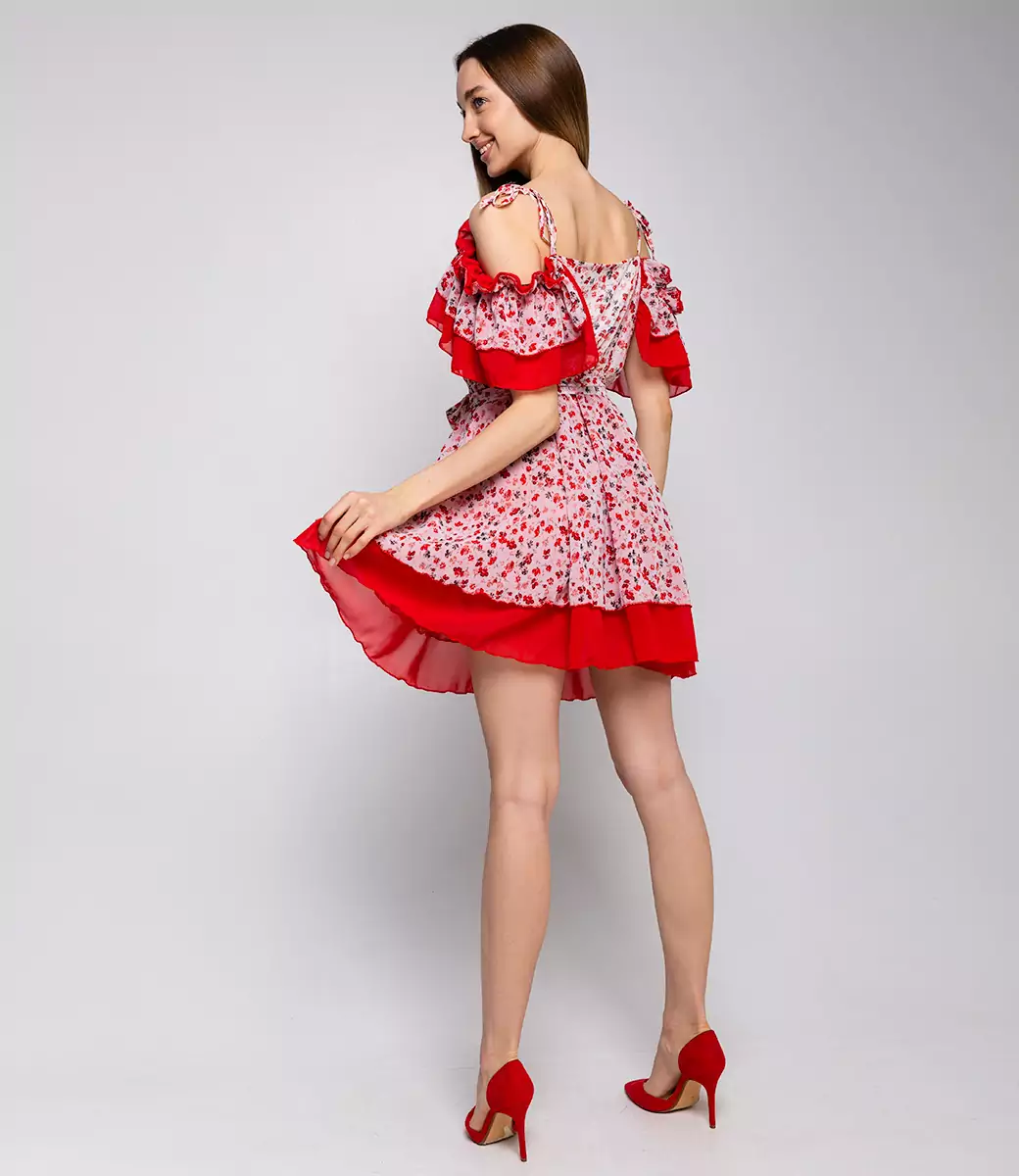 Платье #БШ2238, красный - фото 4