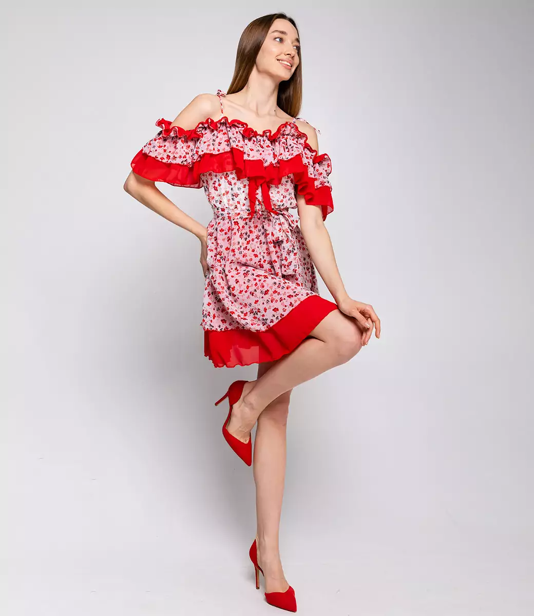 Платье #БШ2238, красный - фото 5