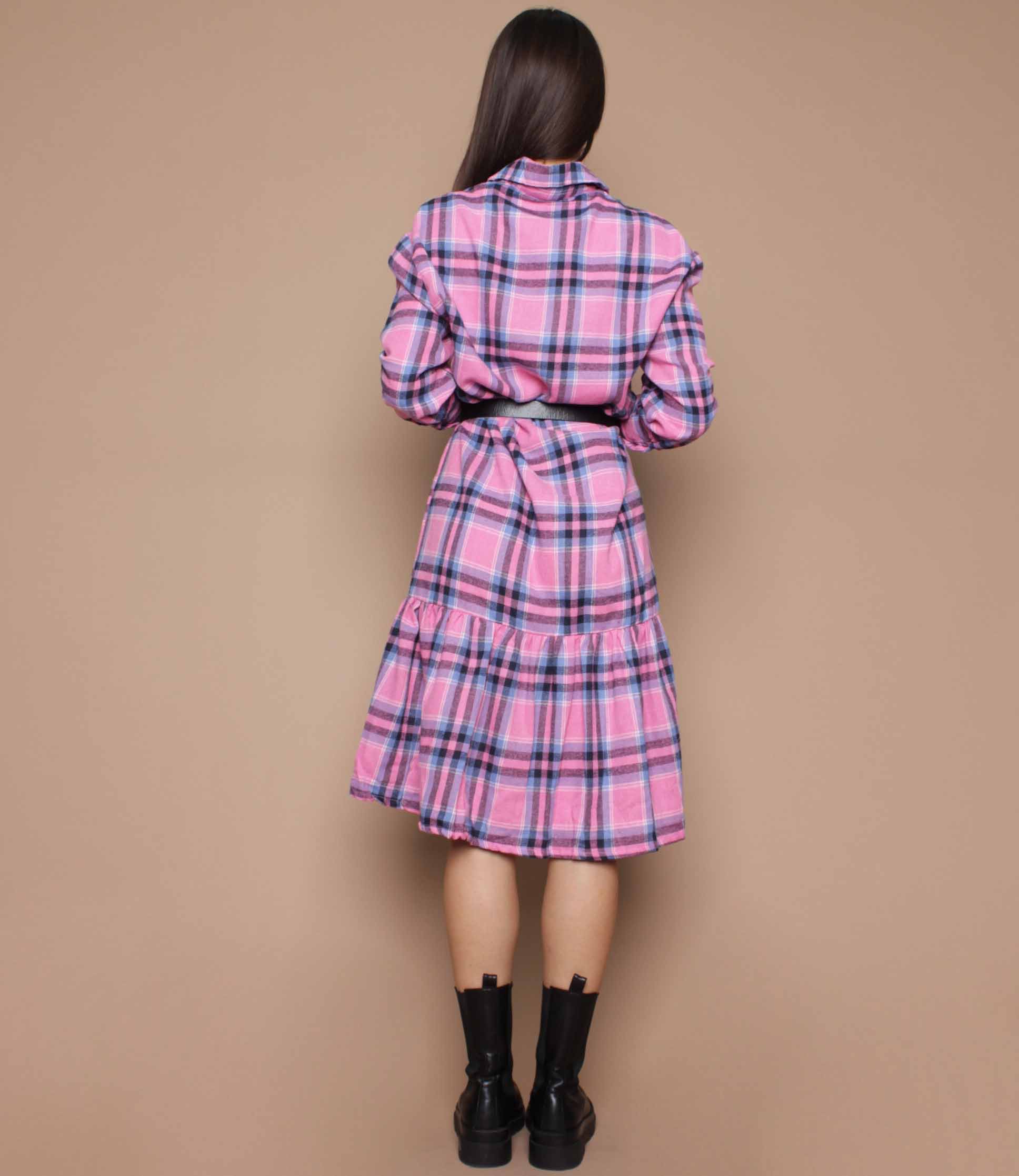 Платье #8120,розовый - фото 4
