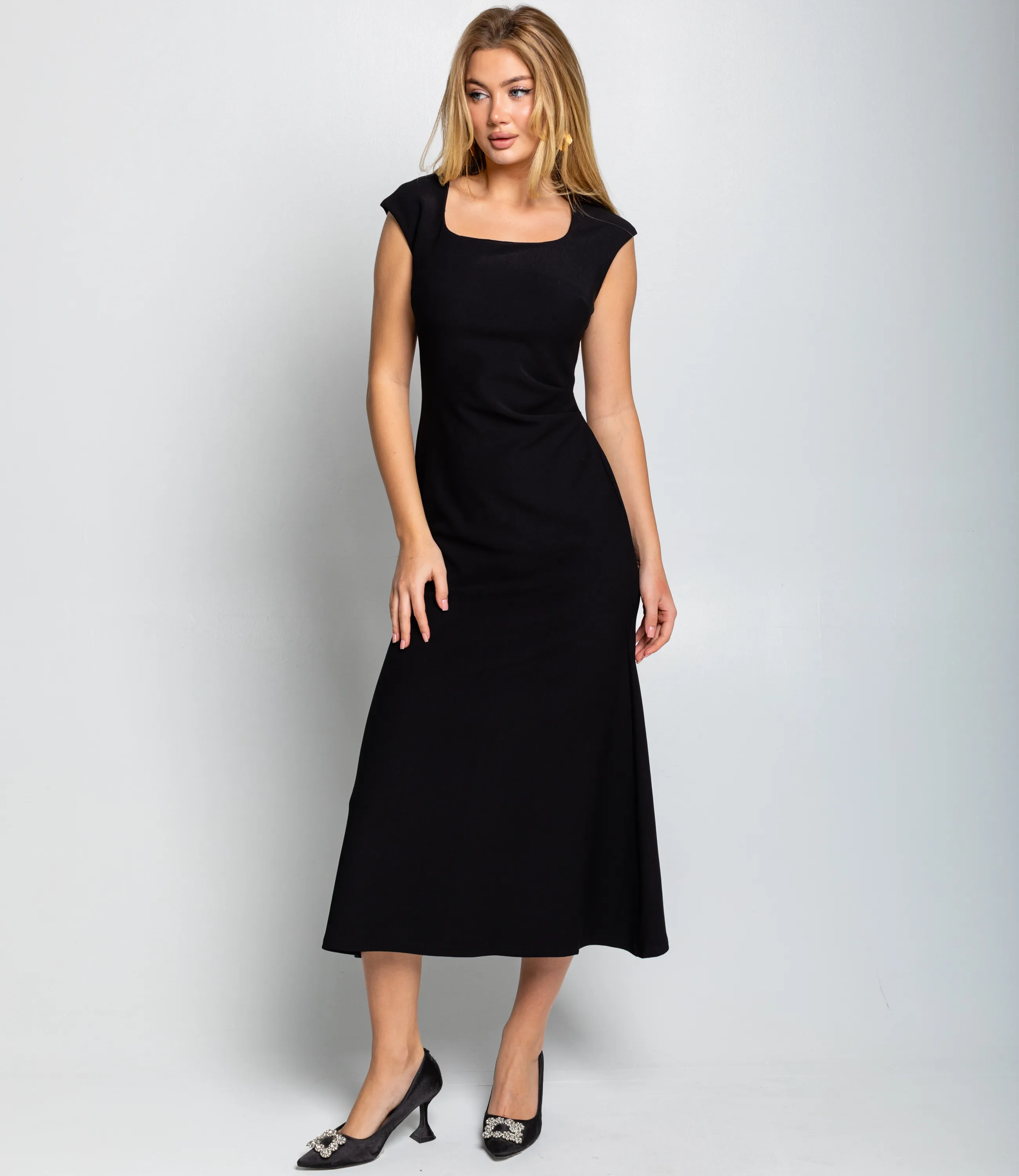 Платье #КТ3298, чёрный - фото 2