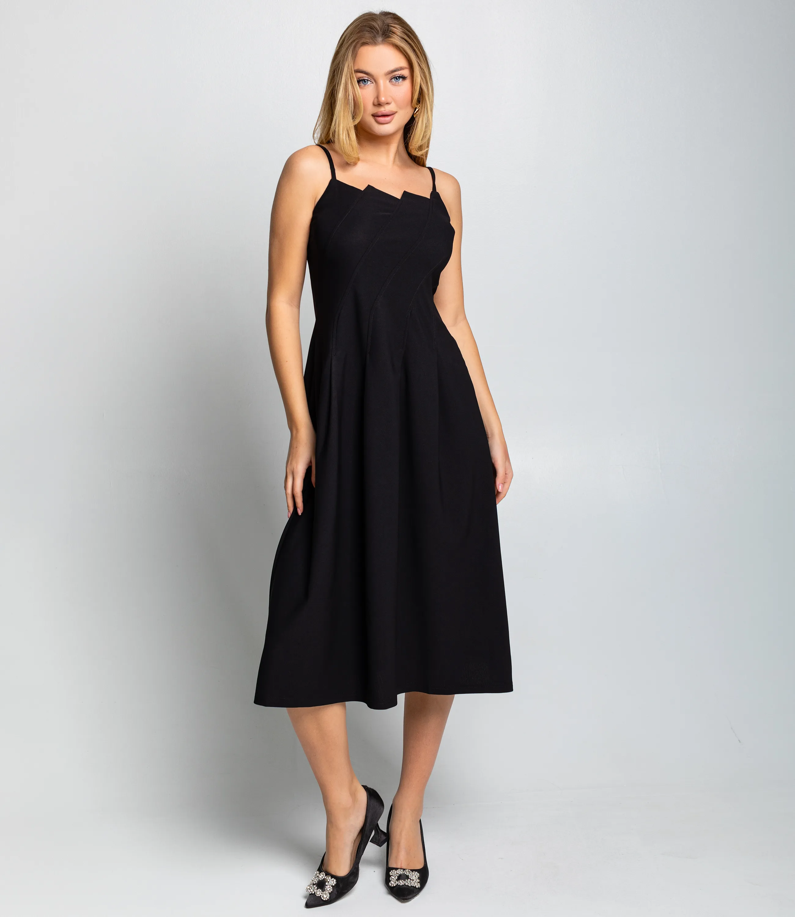 Платье #КТ3255, чёрный - фото 1