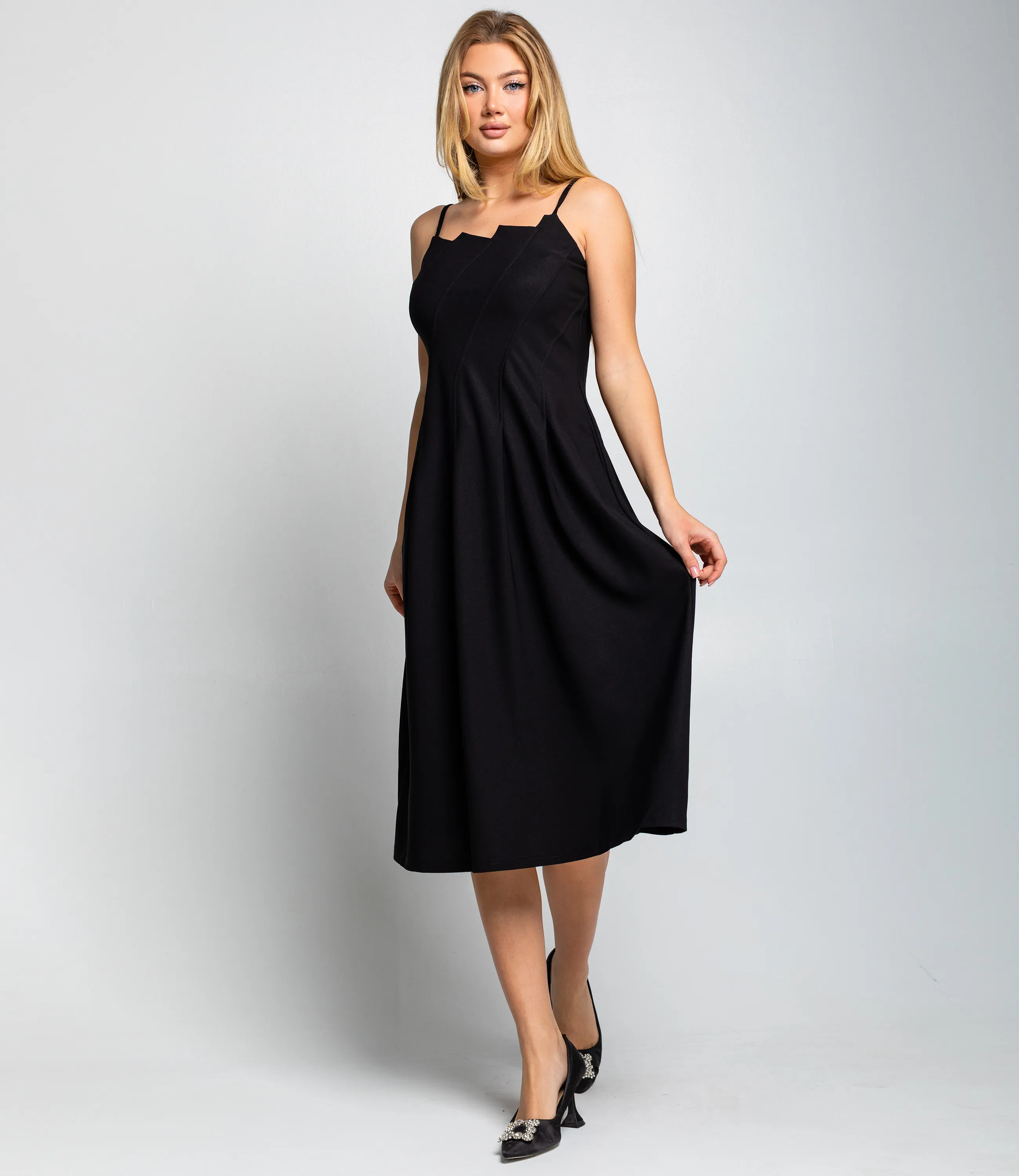 Платье #КТ3255, чёрный - фото 2