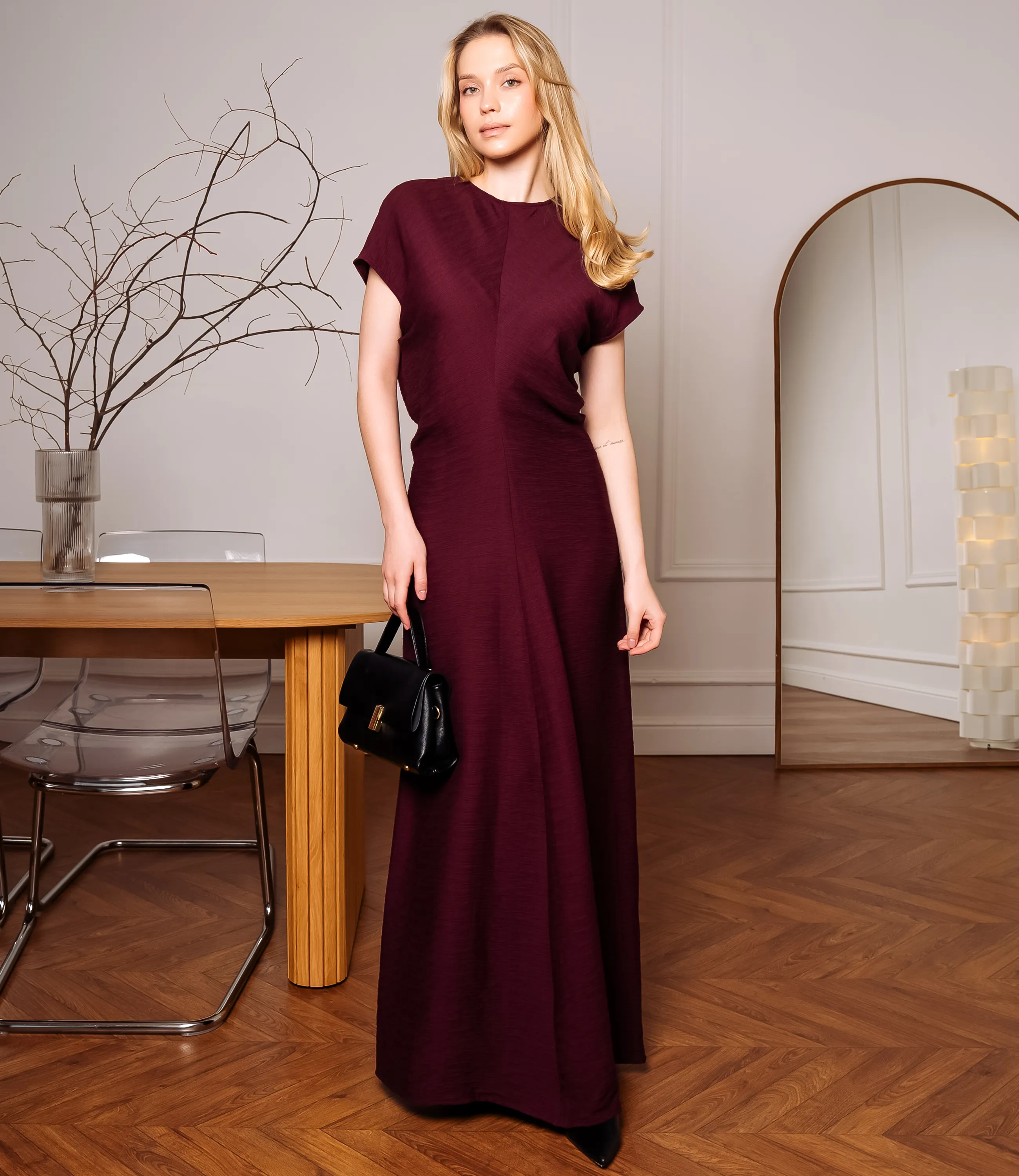 Платье #ОКТ035015, инжир - фото 1