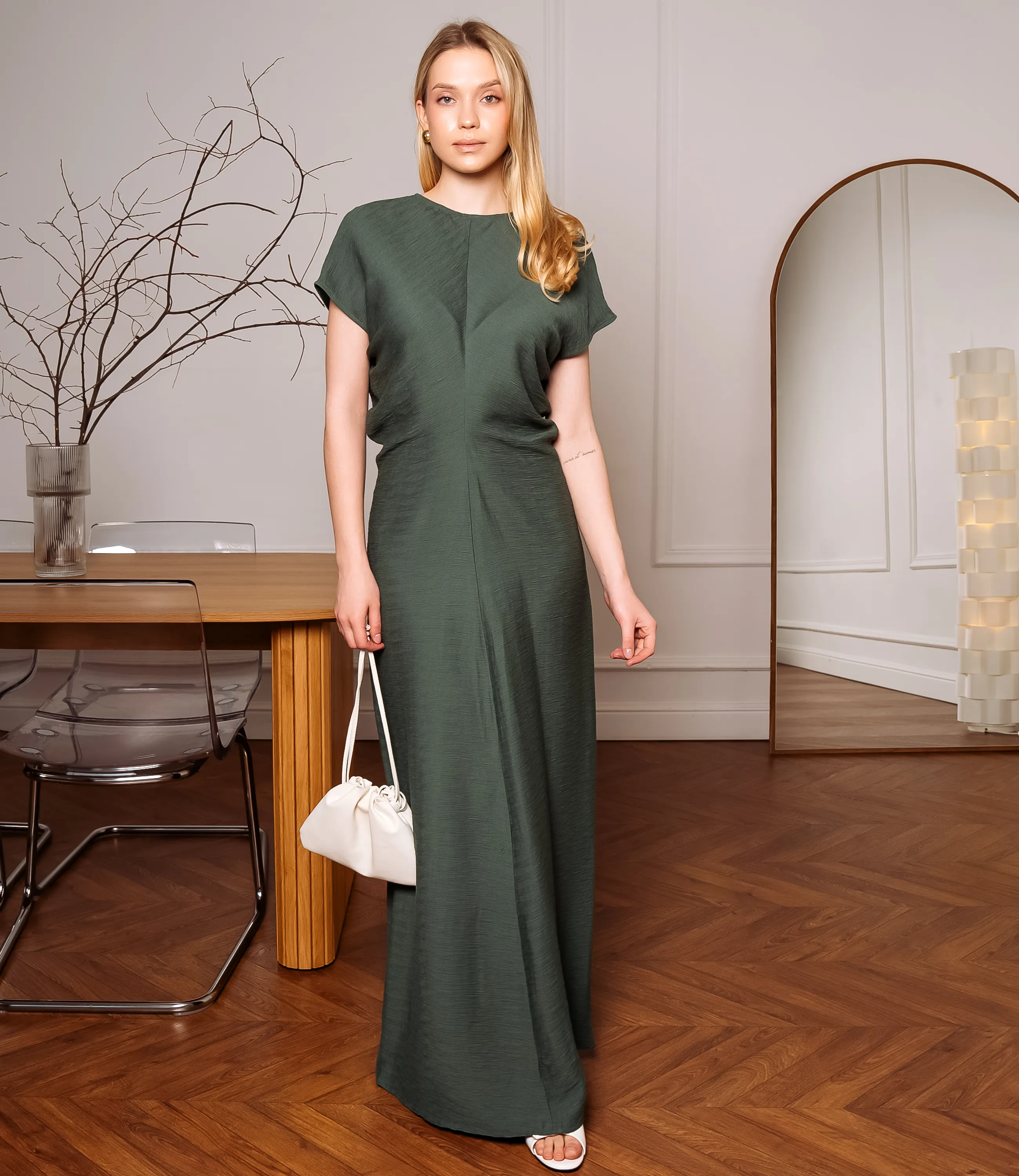 Платье #ОКТ035015, полынь - фото 1