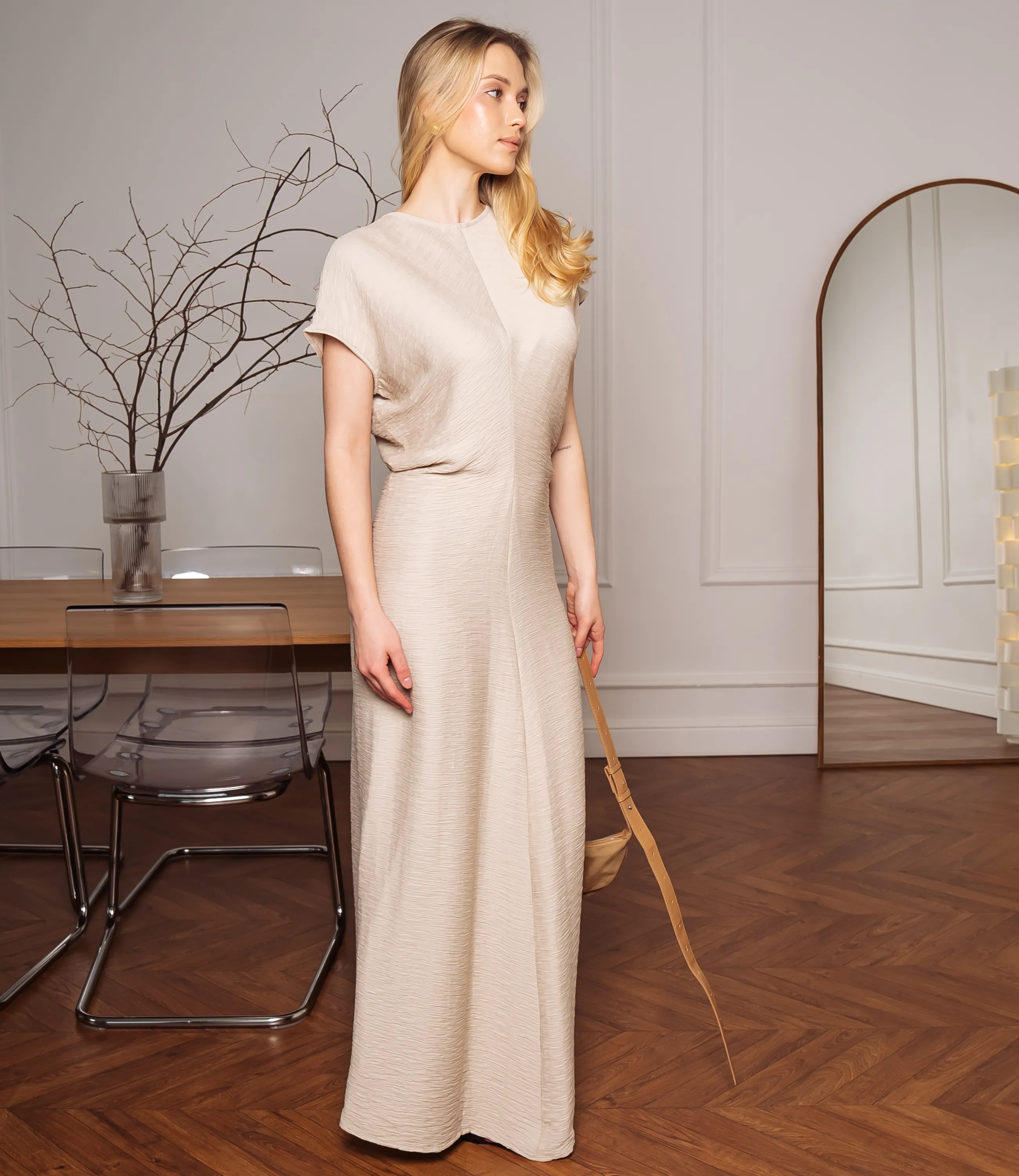 Платье #ОКТ035015, бежевый - фото 2