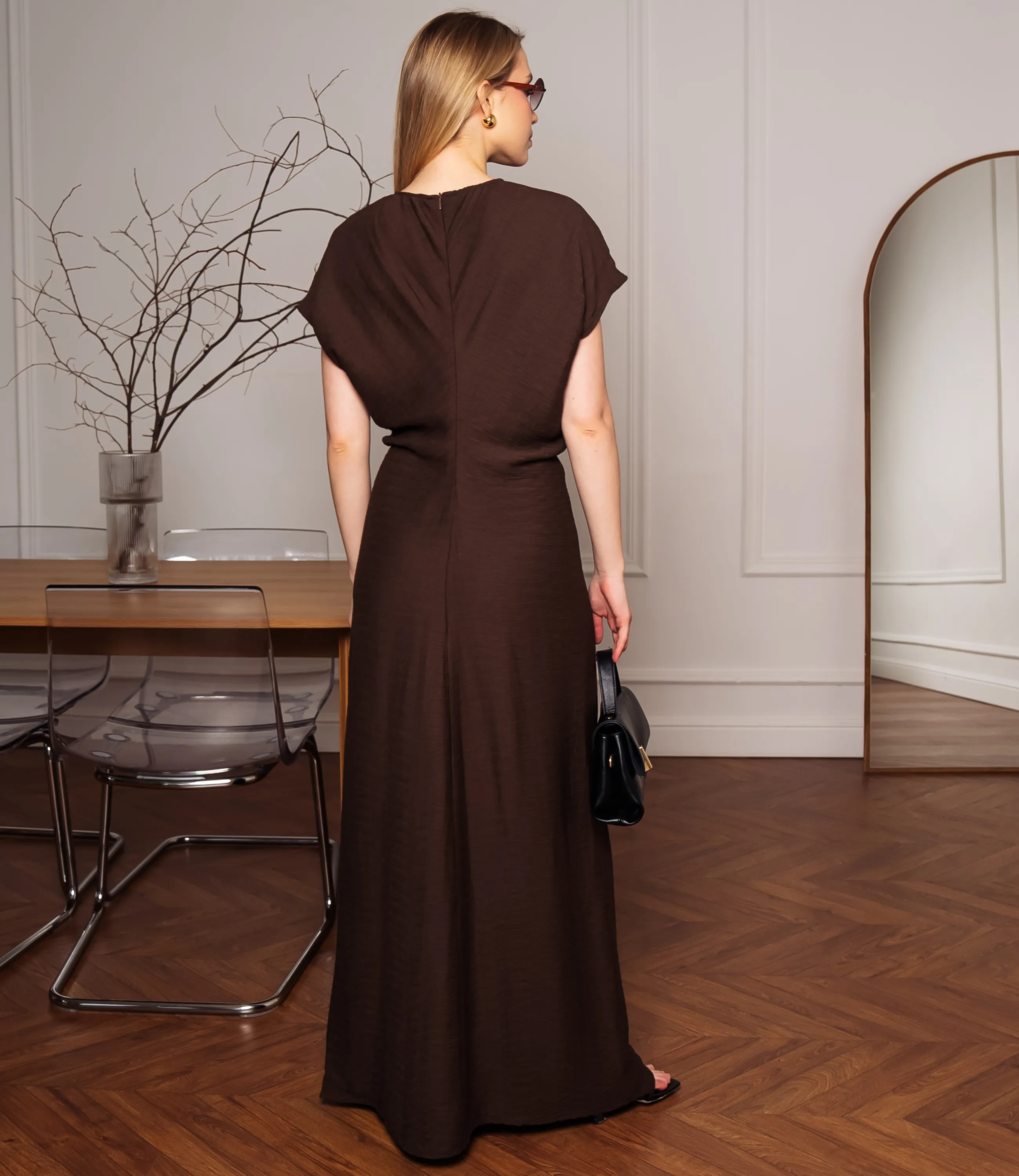 Платье #ОКТ035015, шоколадный - фото 3