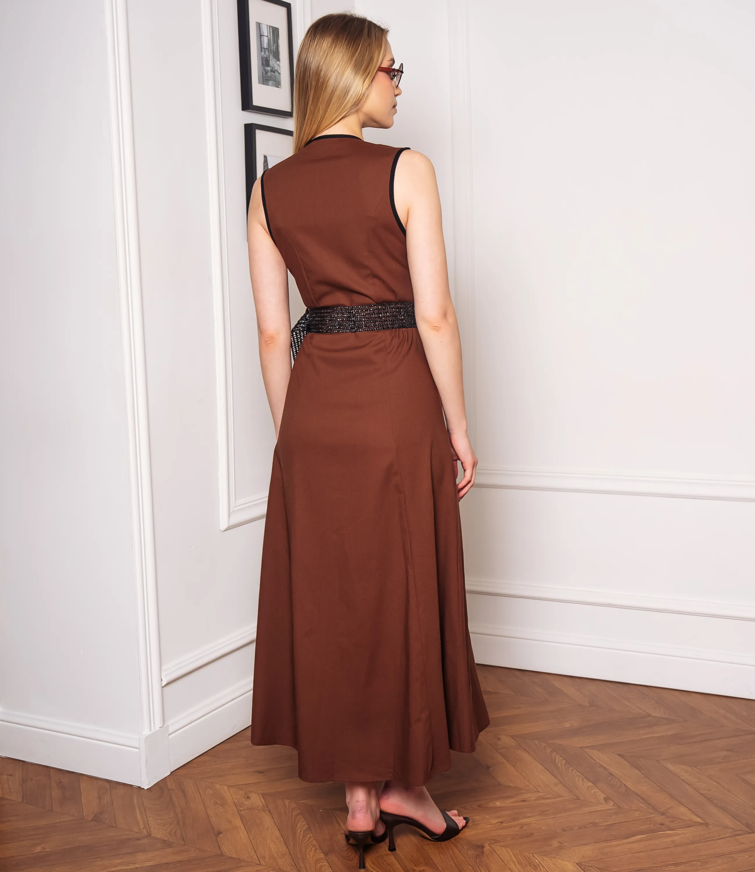 Платье #ОКТ266003, коричневый - фото 3