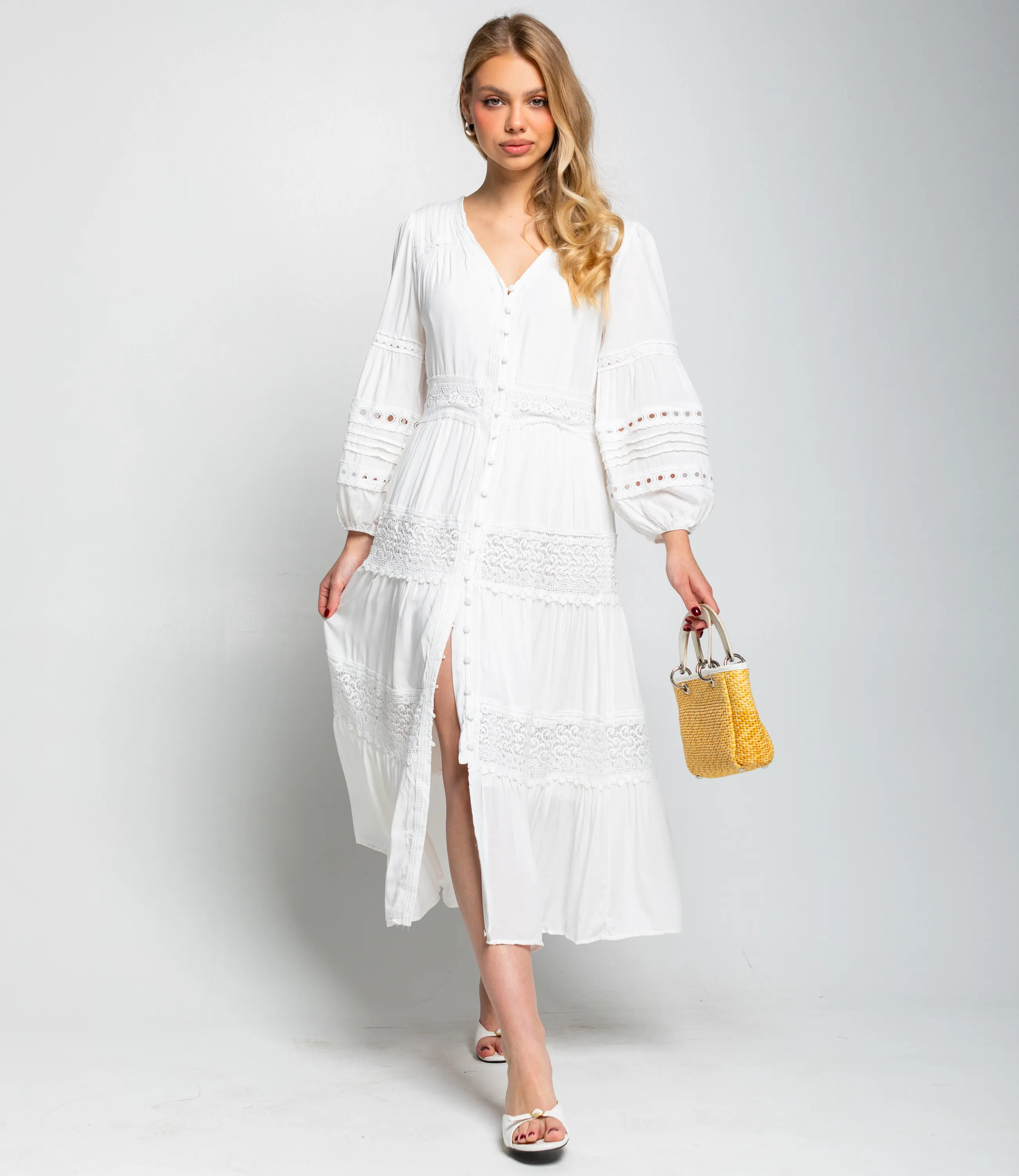 Платье #КТ1557, белый - фото 2