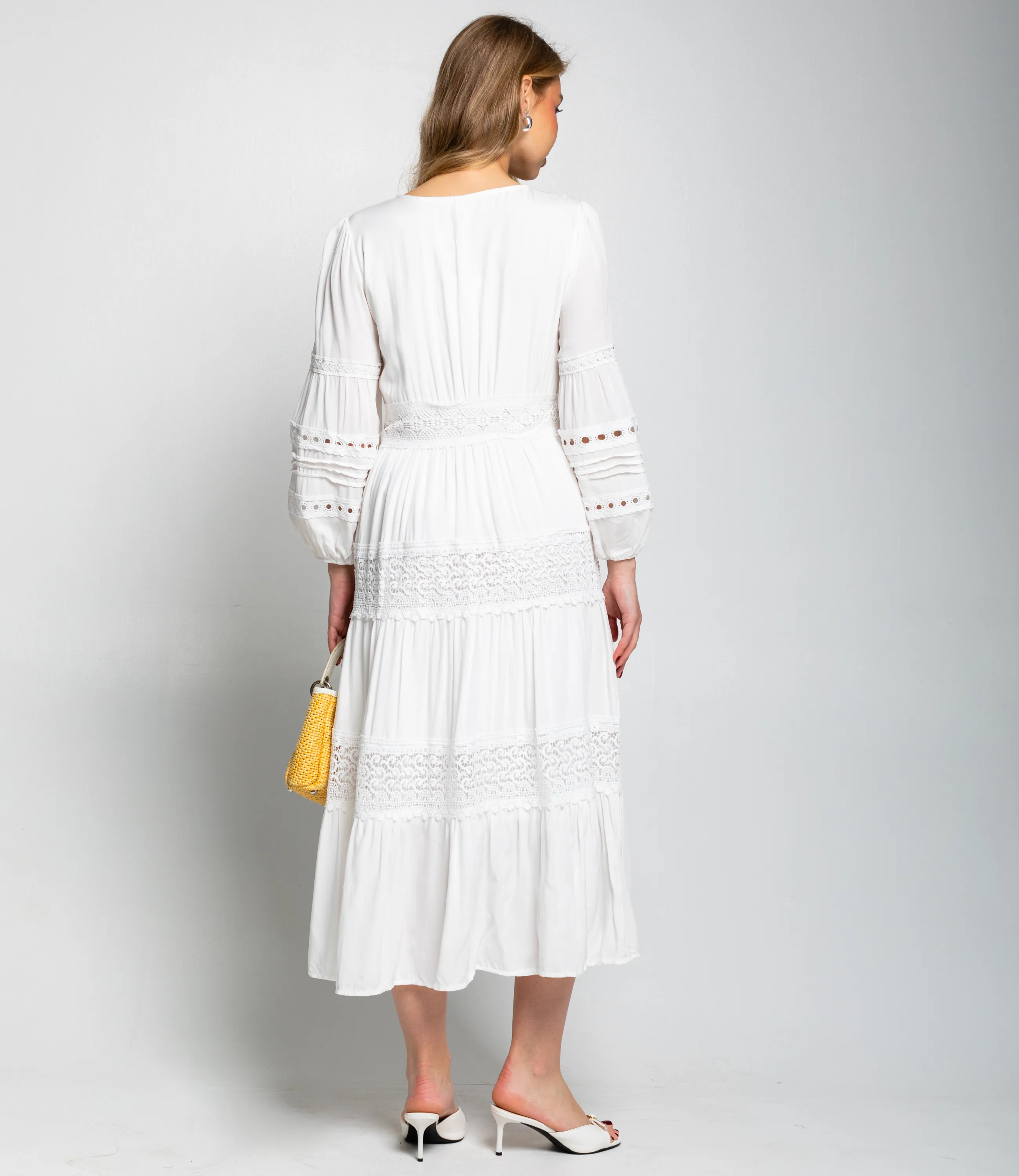 Платье #КТ1557, белый - фото 4