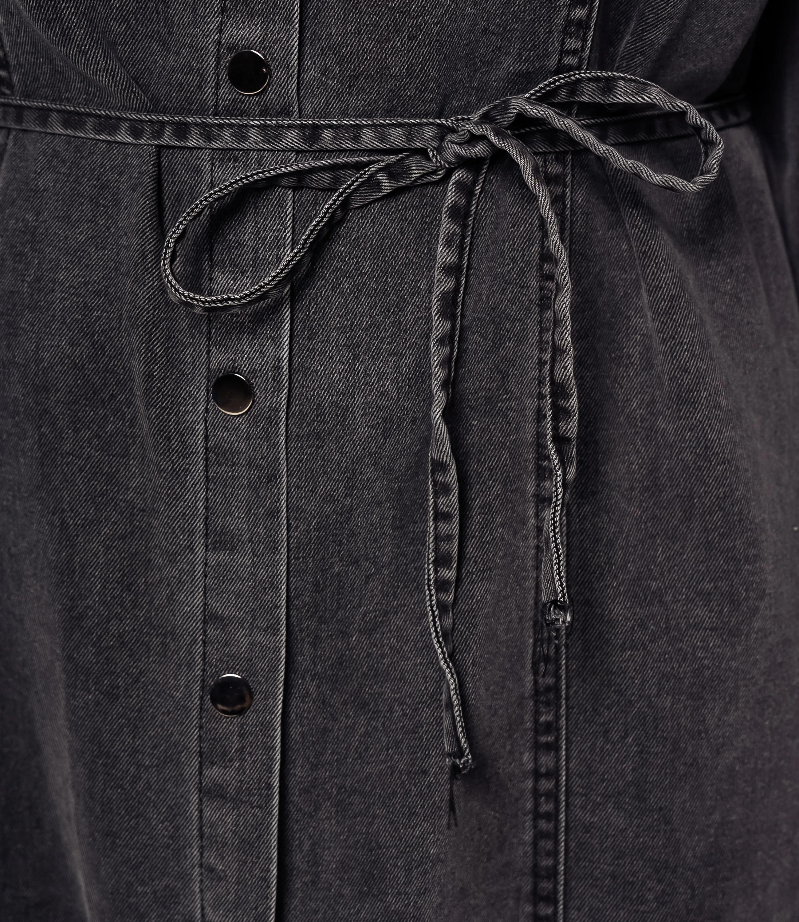 Джинсовое платье #КТ8070, тёмно-серый - фото 5