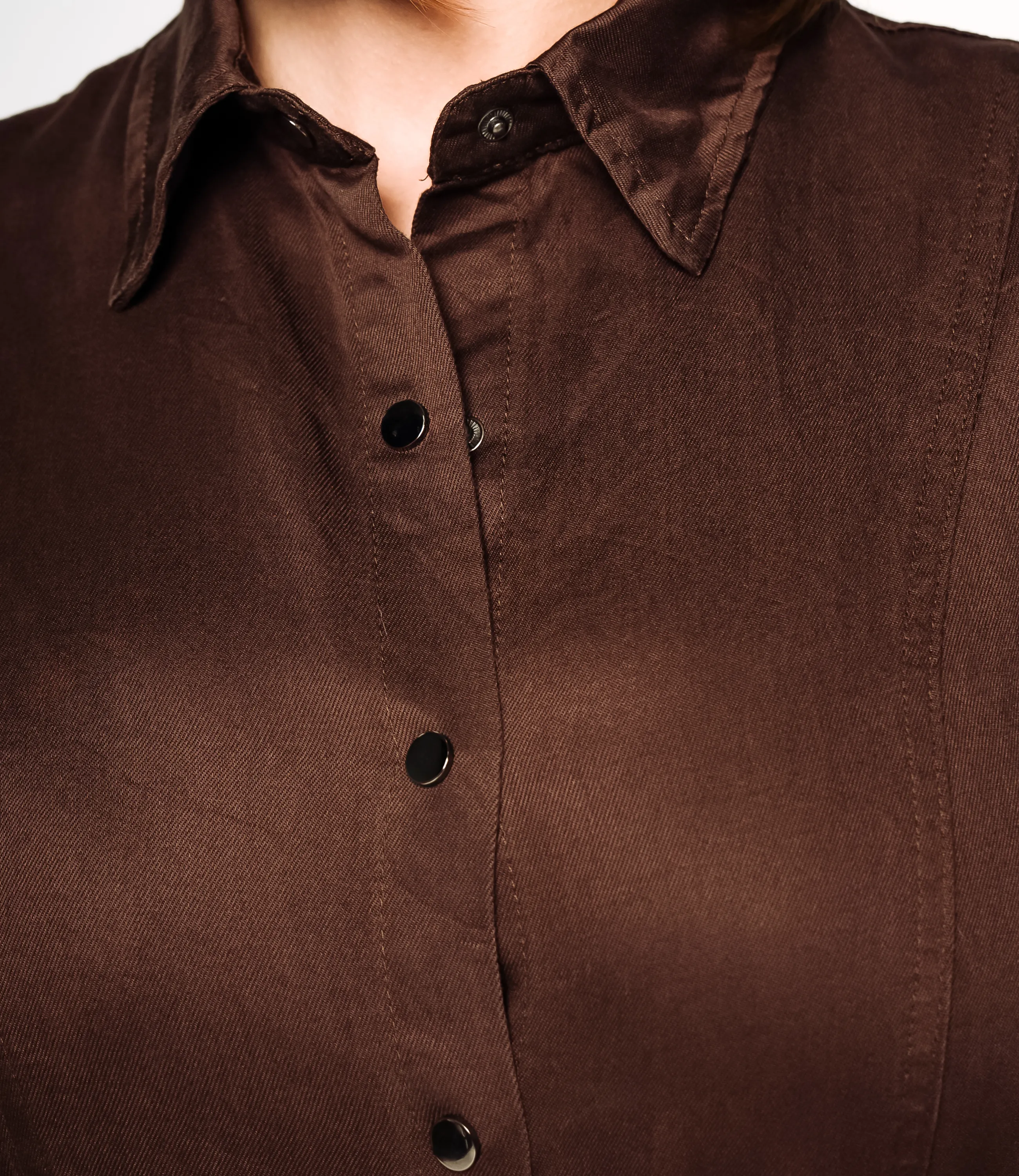 Джинсовое платье #КТ8070, шоколадный - фото 5