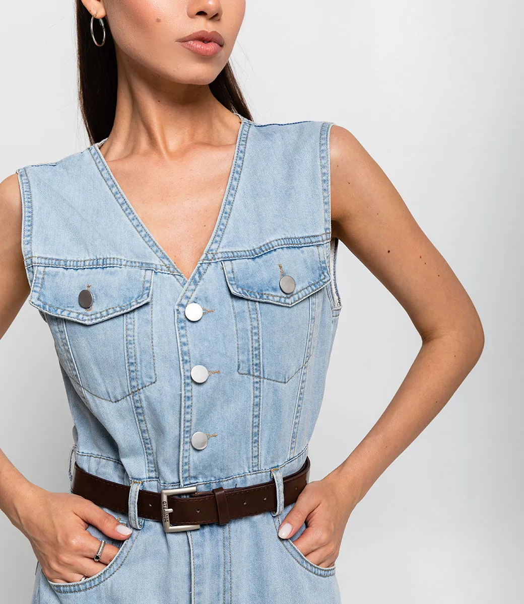 Платье #КТ6206, голубой - фото 5