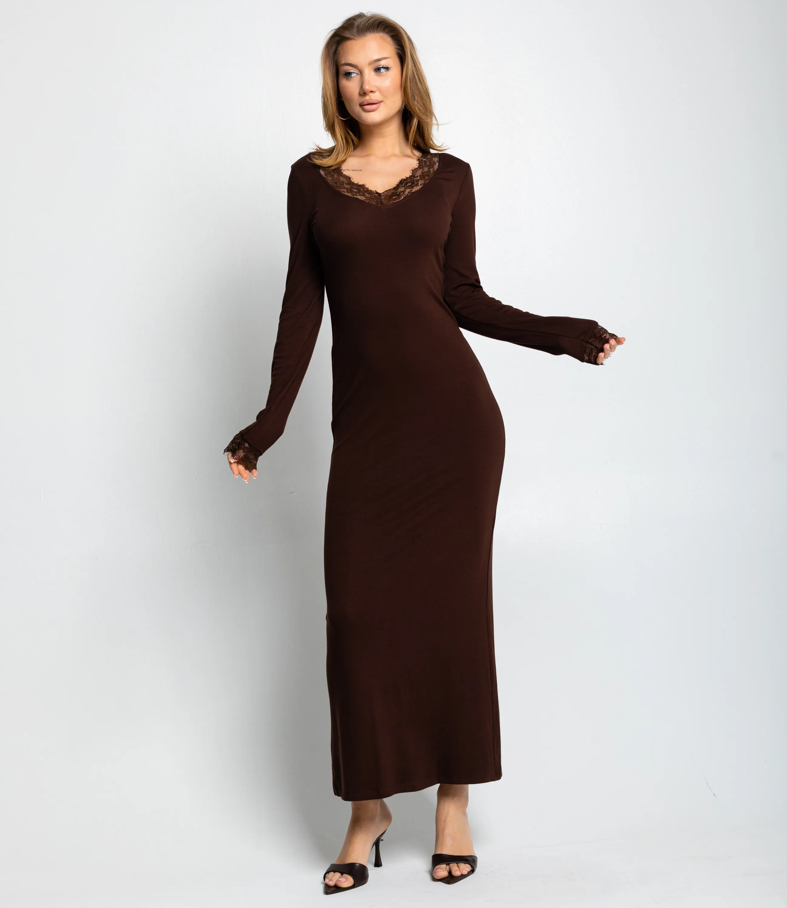 Платье #КТ887 (5), шоколадный - фото 2