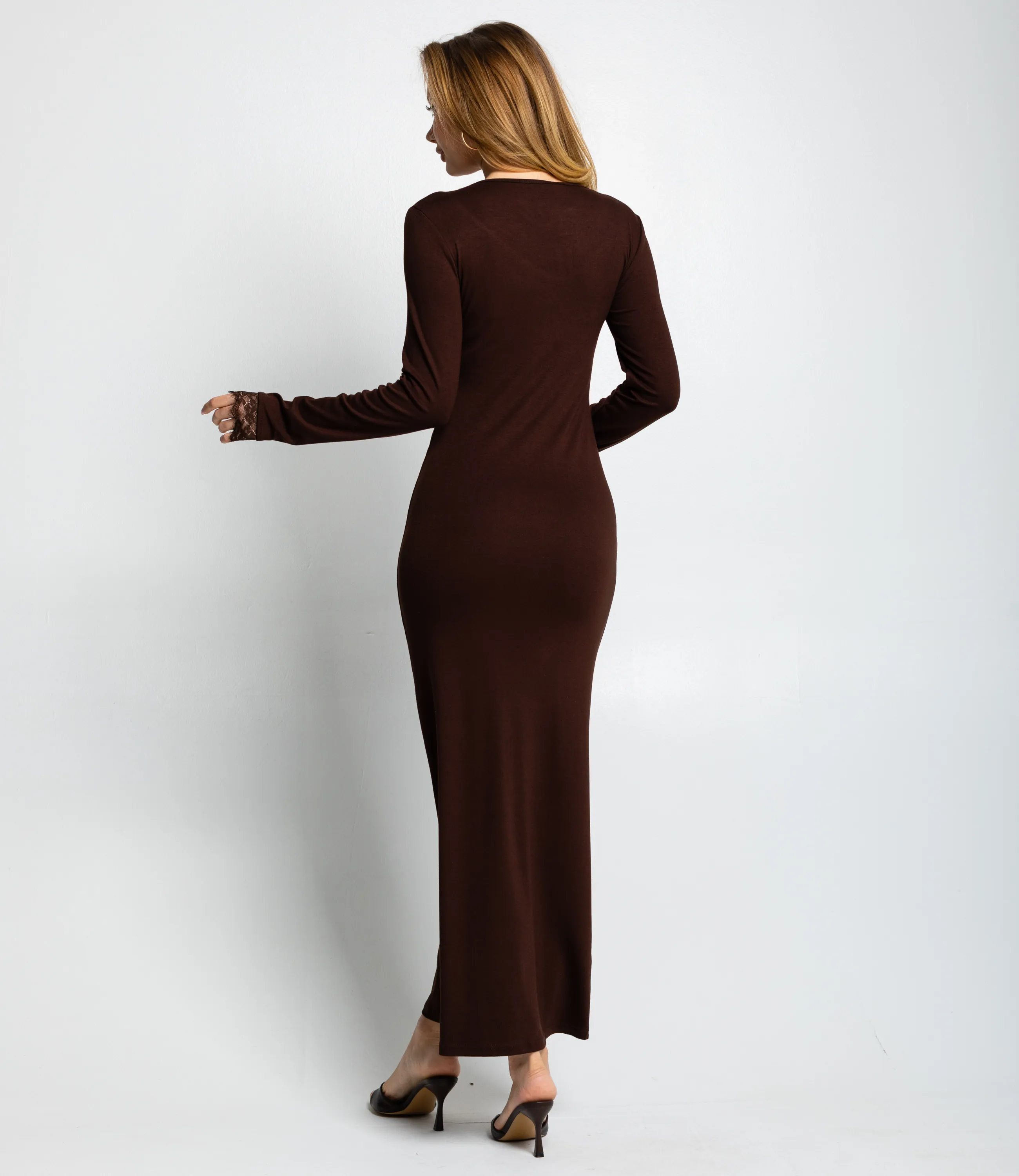 Платье #КТ887 (5), шоколадный - фото 4