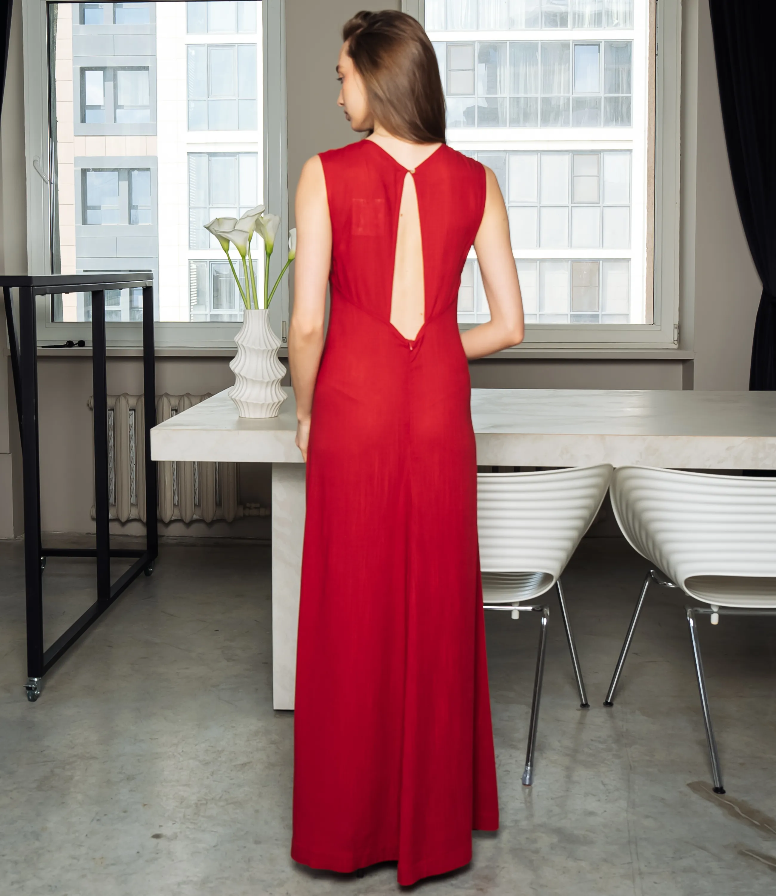 Платье #ОКТ025025, красный - фото 3