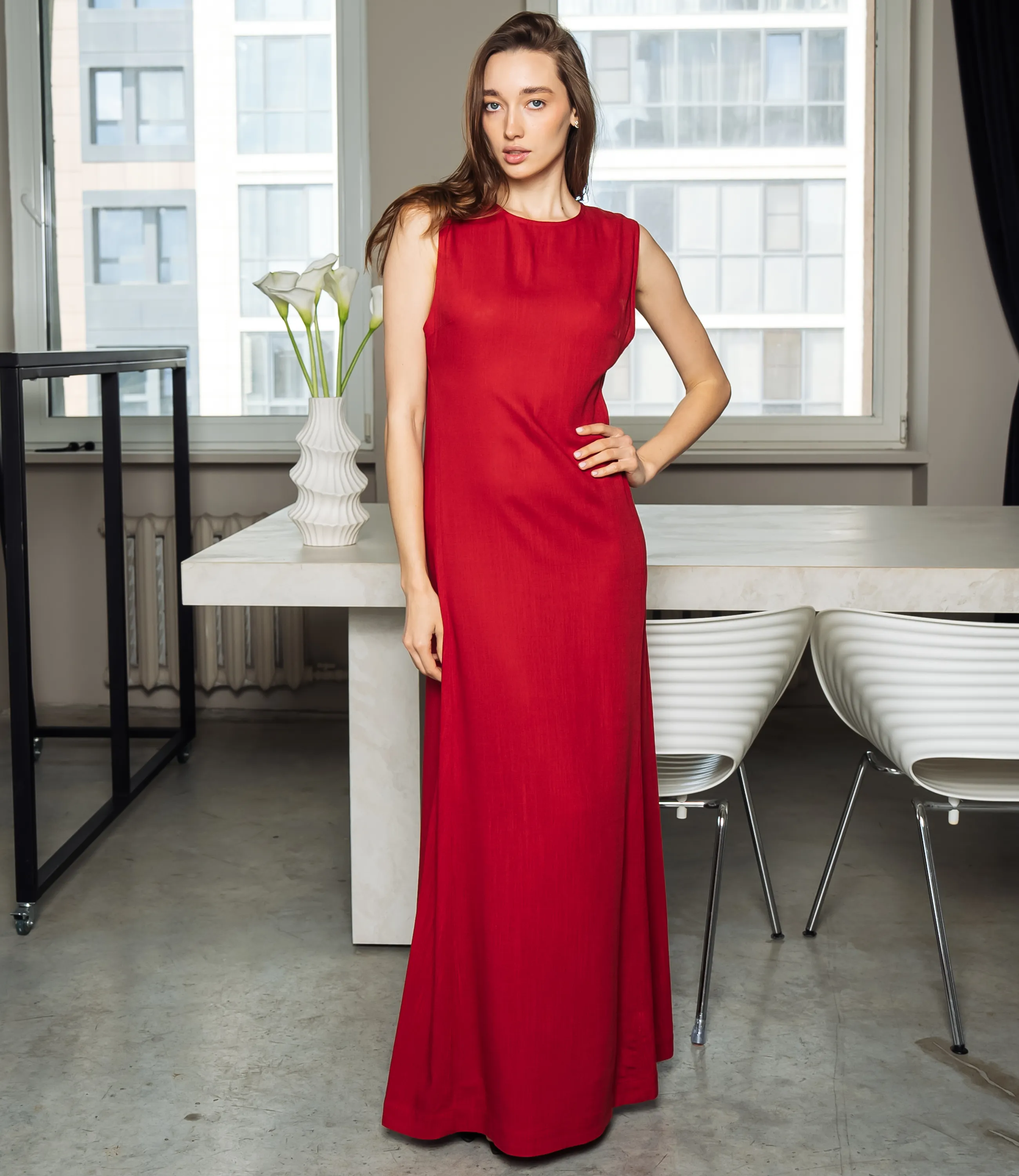 Платье #ОКТ025025, красный - фото 4