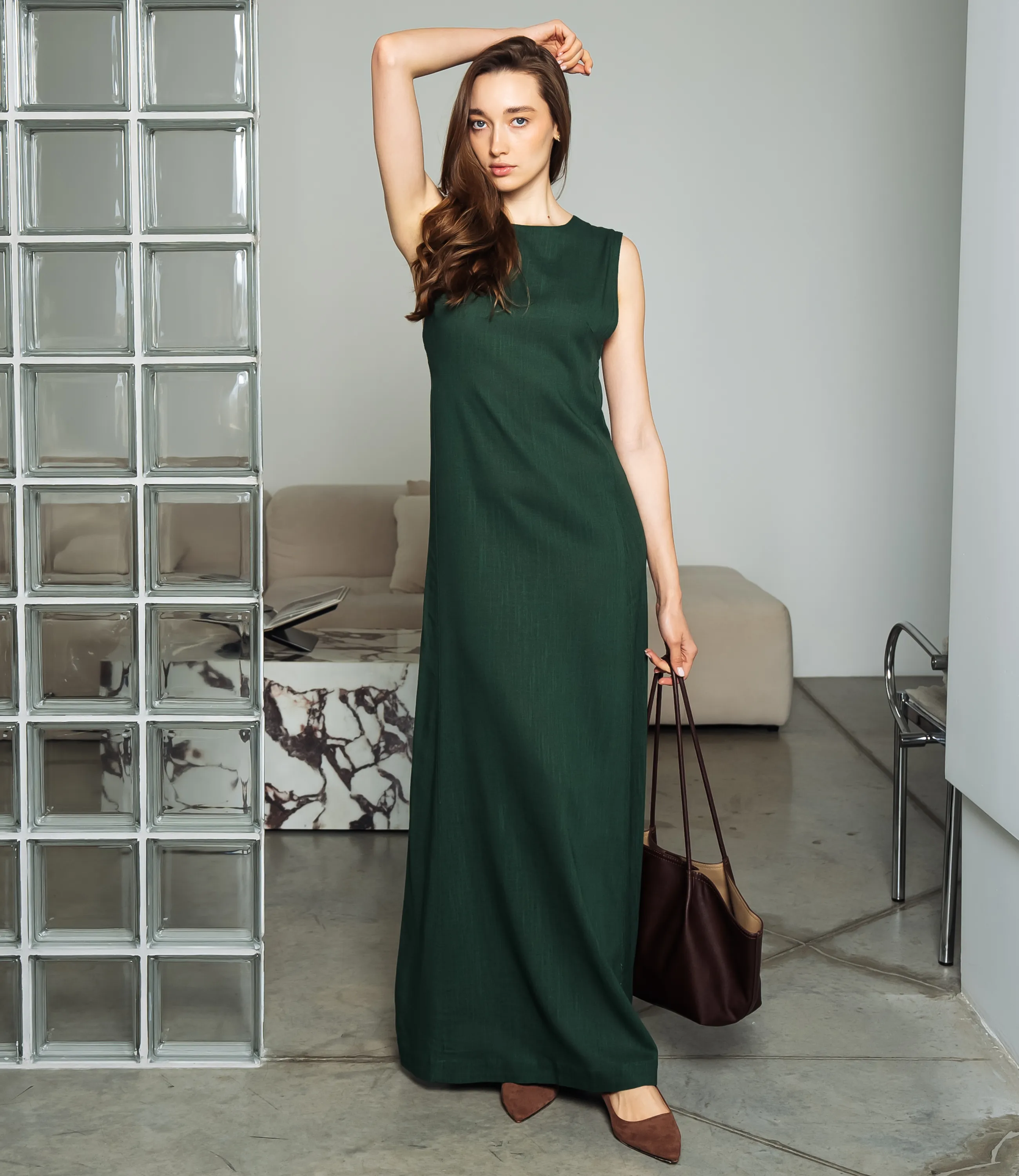 Платье #ОКТ025025, изумрудный - фото 4