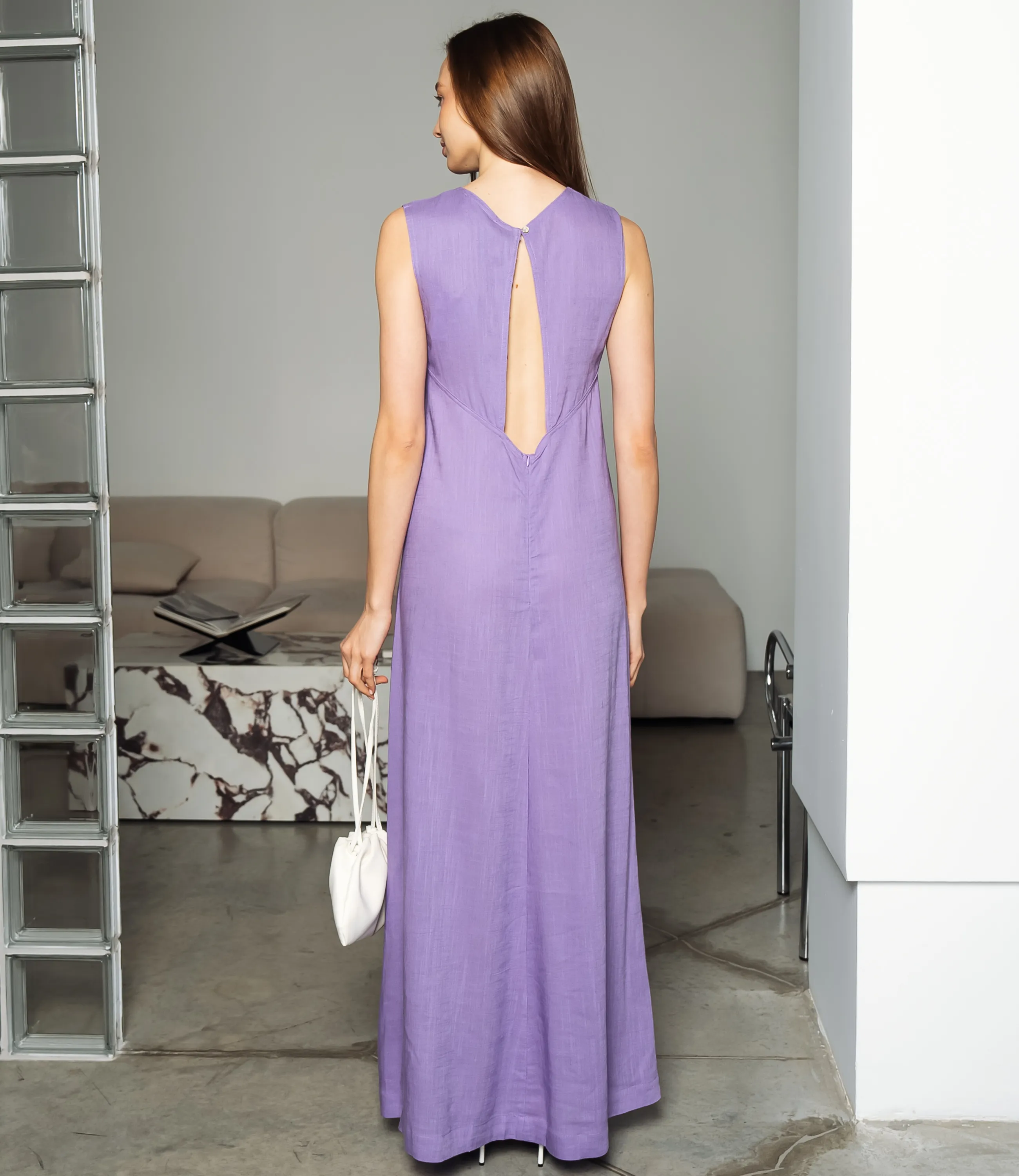 Платье #ОКТ025025, сиреневый - фото 3