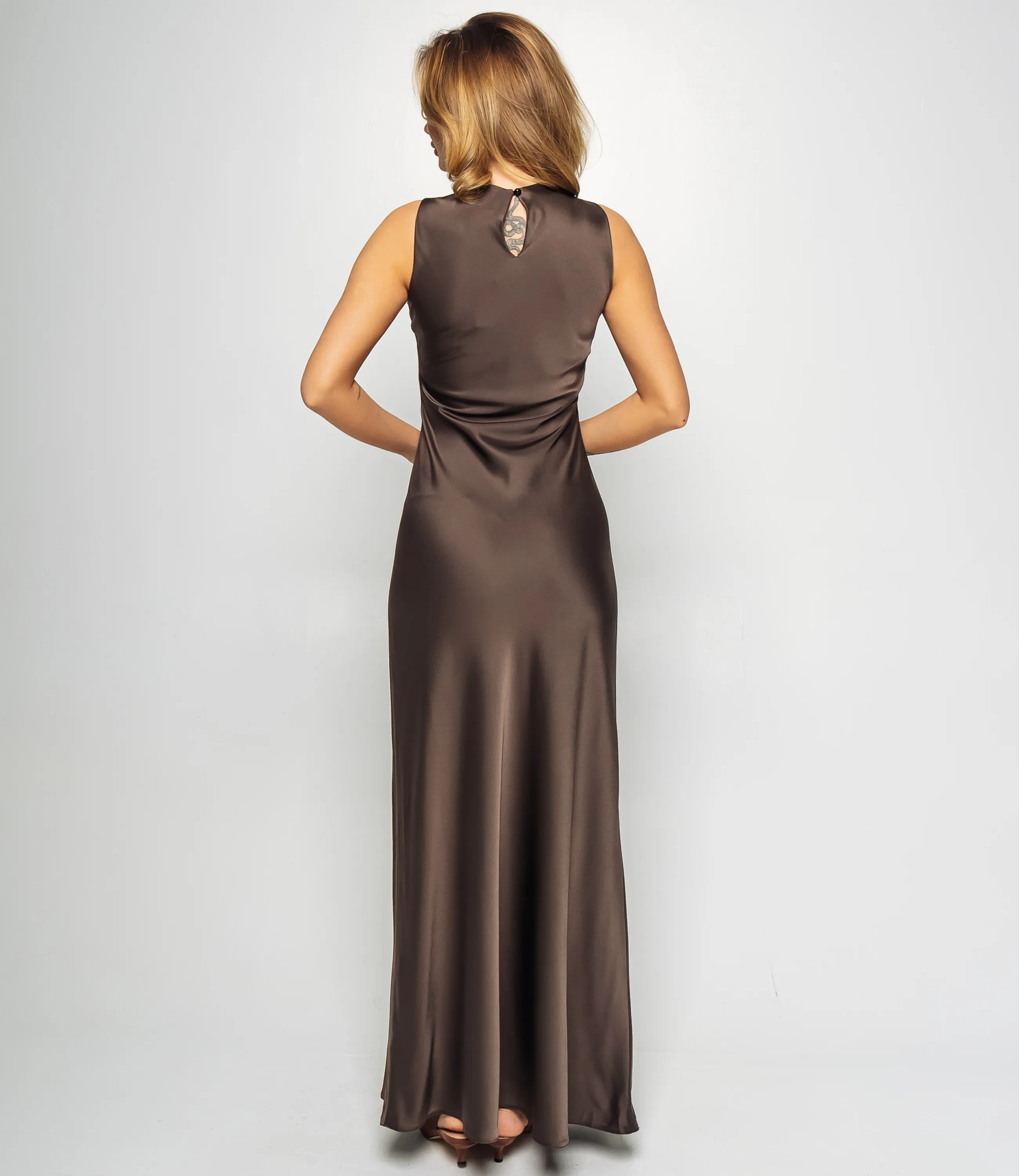 Платье #ОКТ095014, тёмный хаки - фото 3