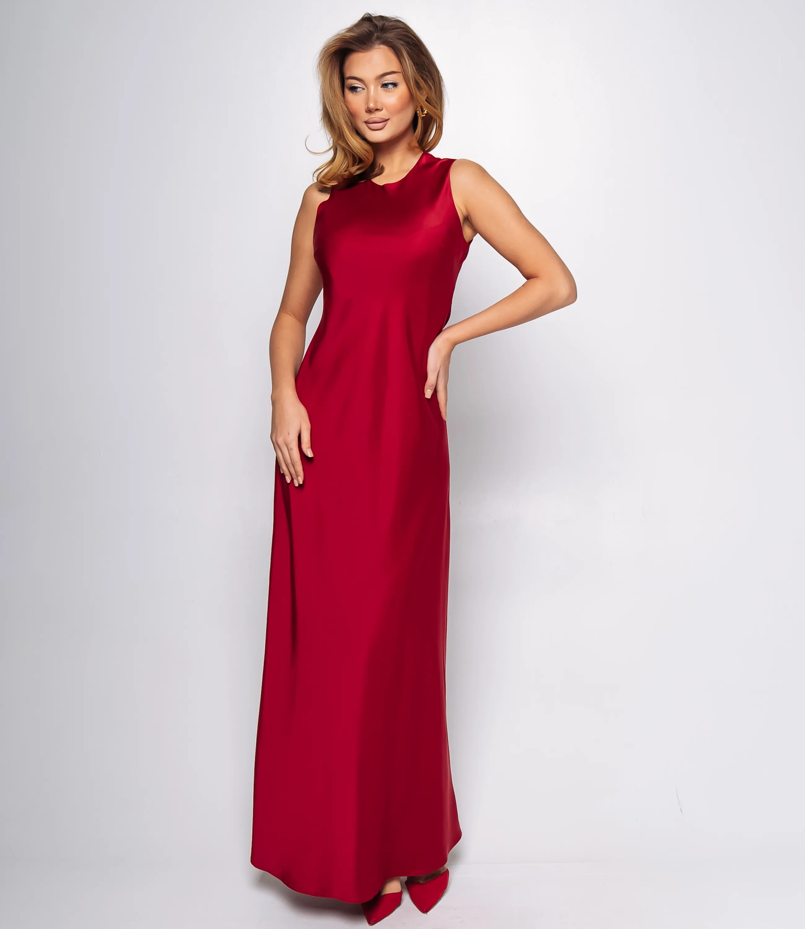 Платье #ОКТ095014, красный - фото 4