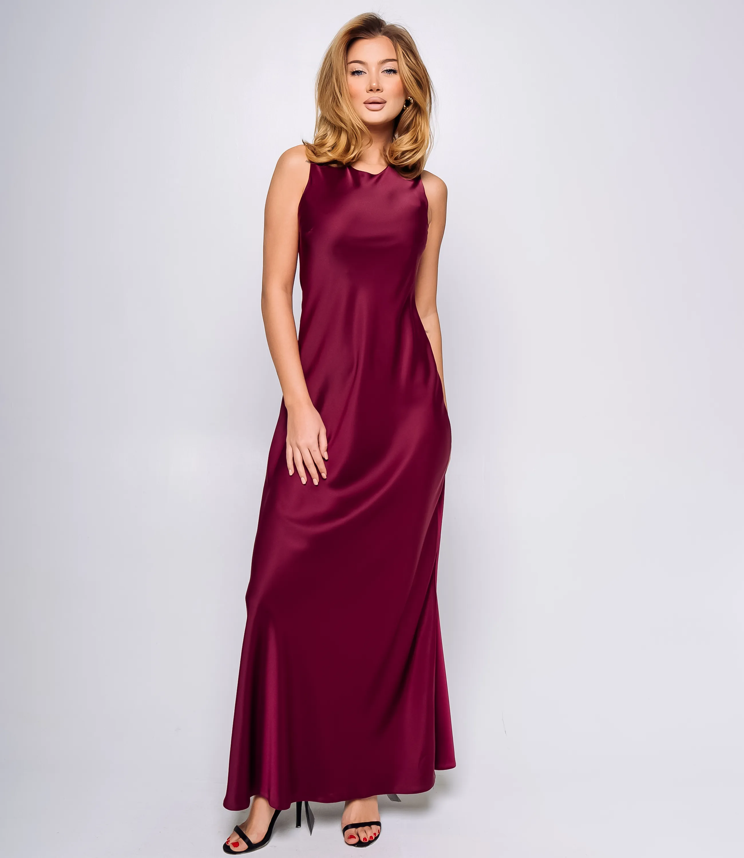 Платье #ОКТ095014, сливовый - фото 1