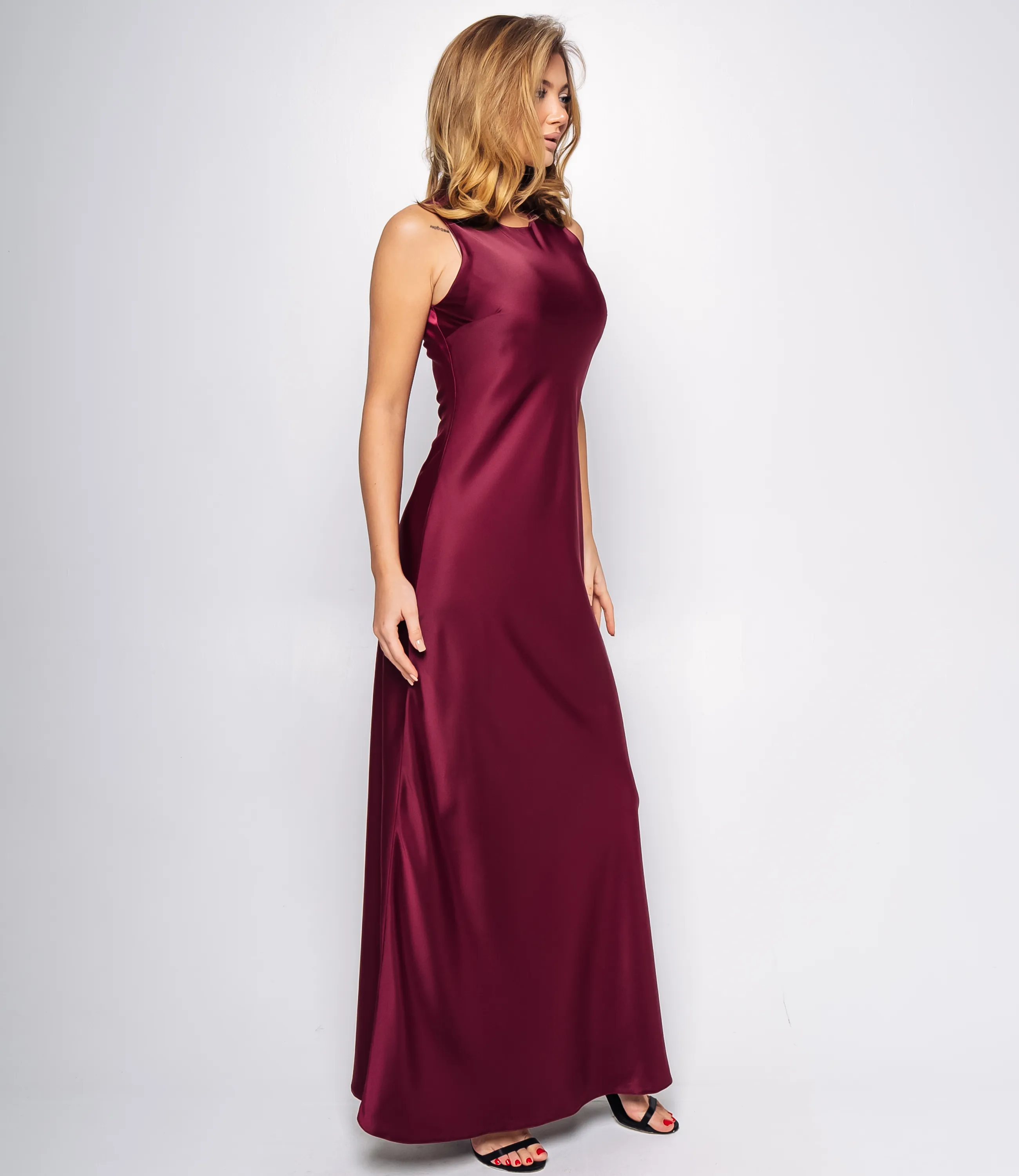 Платье #ОКТ095014, сливовый - фото 2