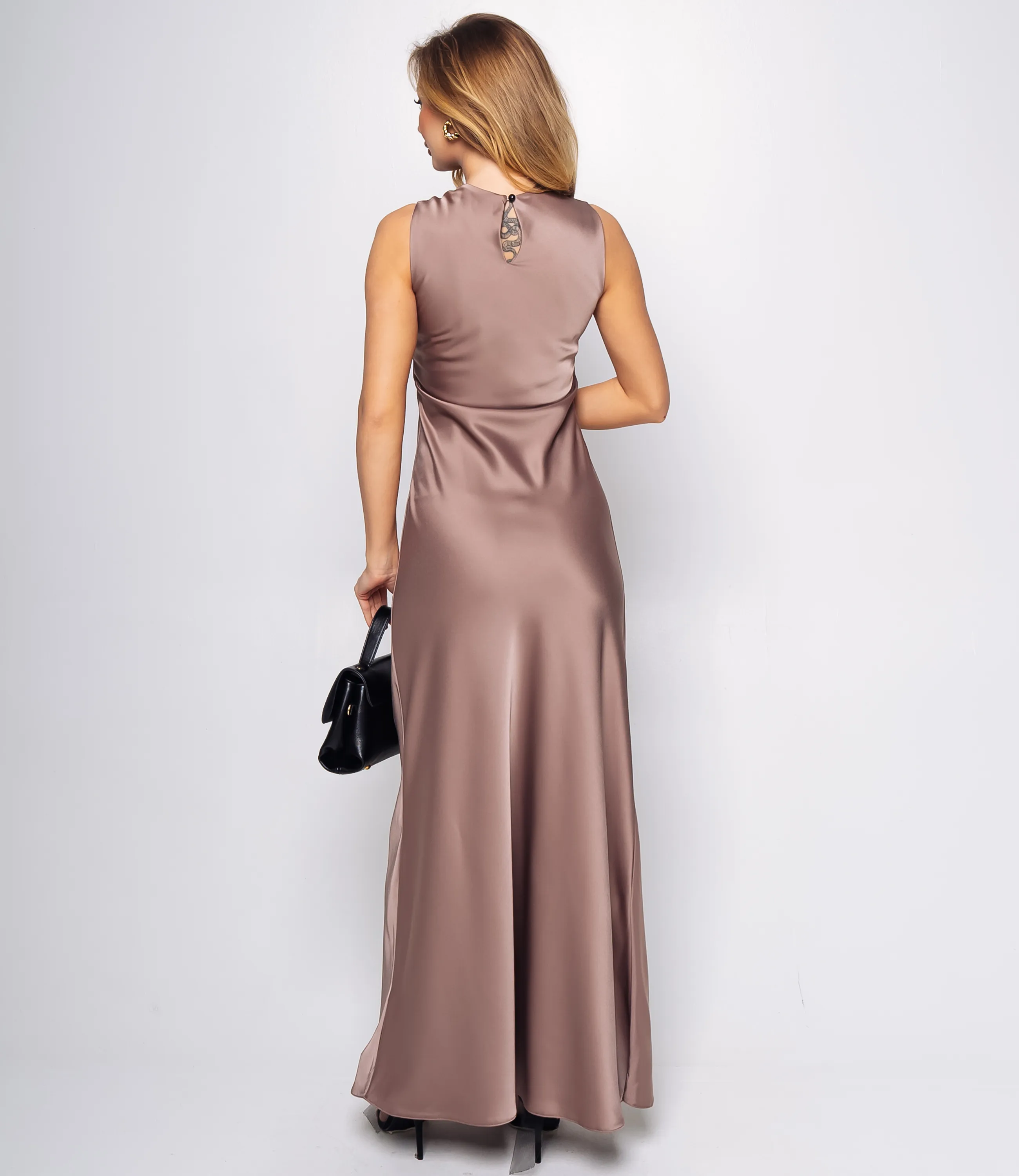 Платье #ОКТ095014, тёмно-бежевый - фото 3