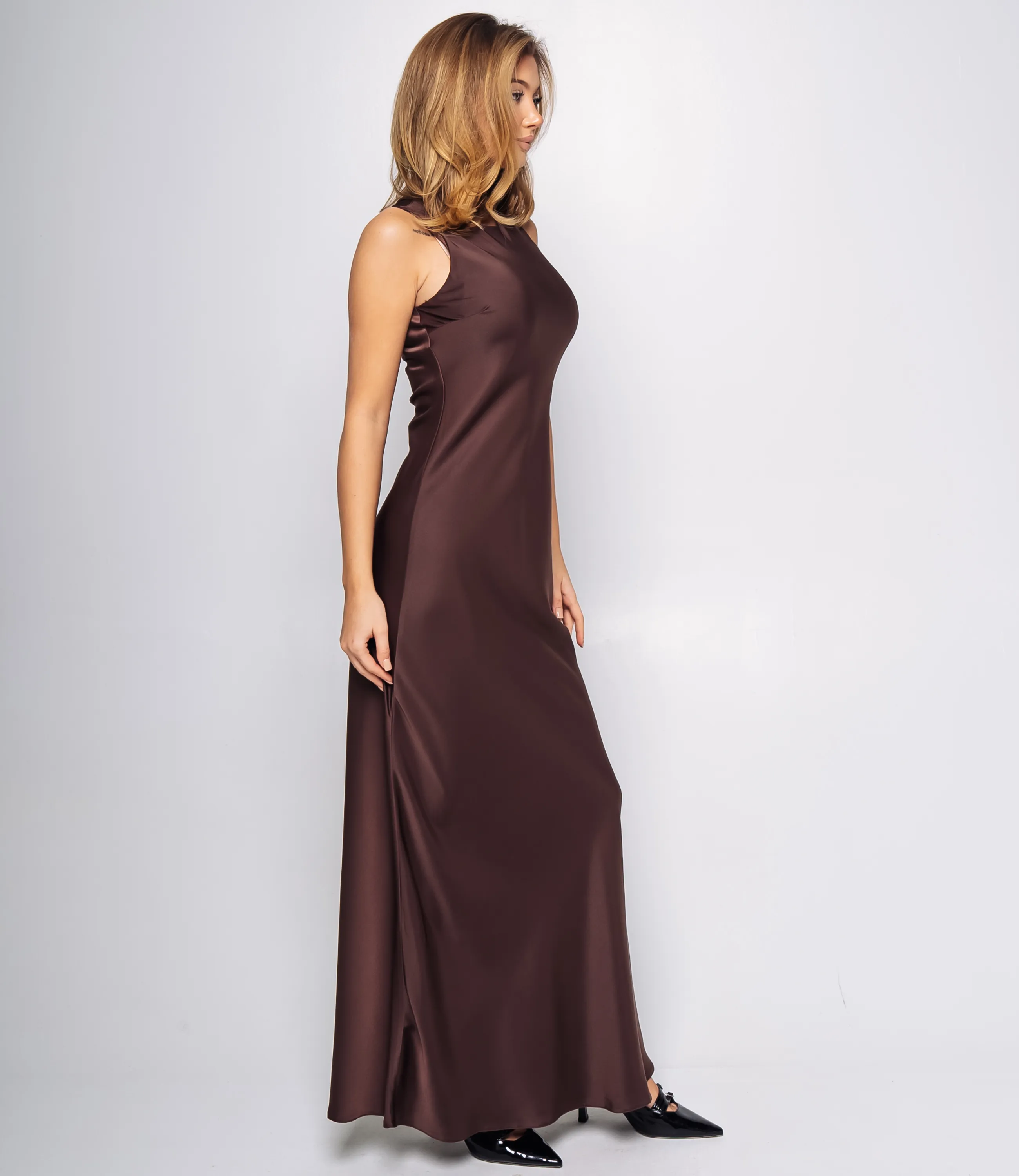 Платье #ОКТ095014, шоколадный - фото 2