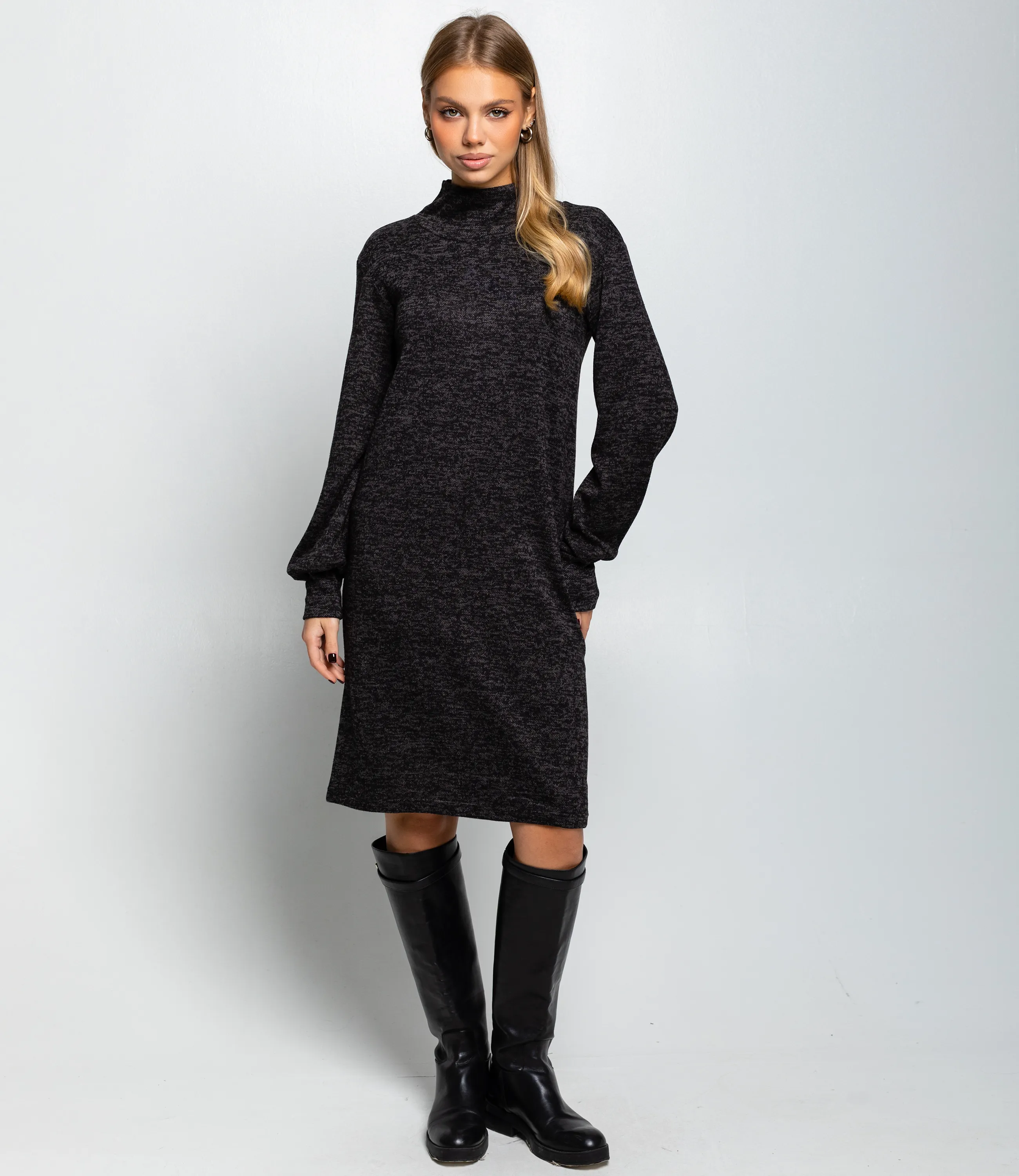 Платье #2В2215, чёрный - фото 1