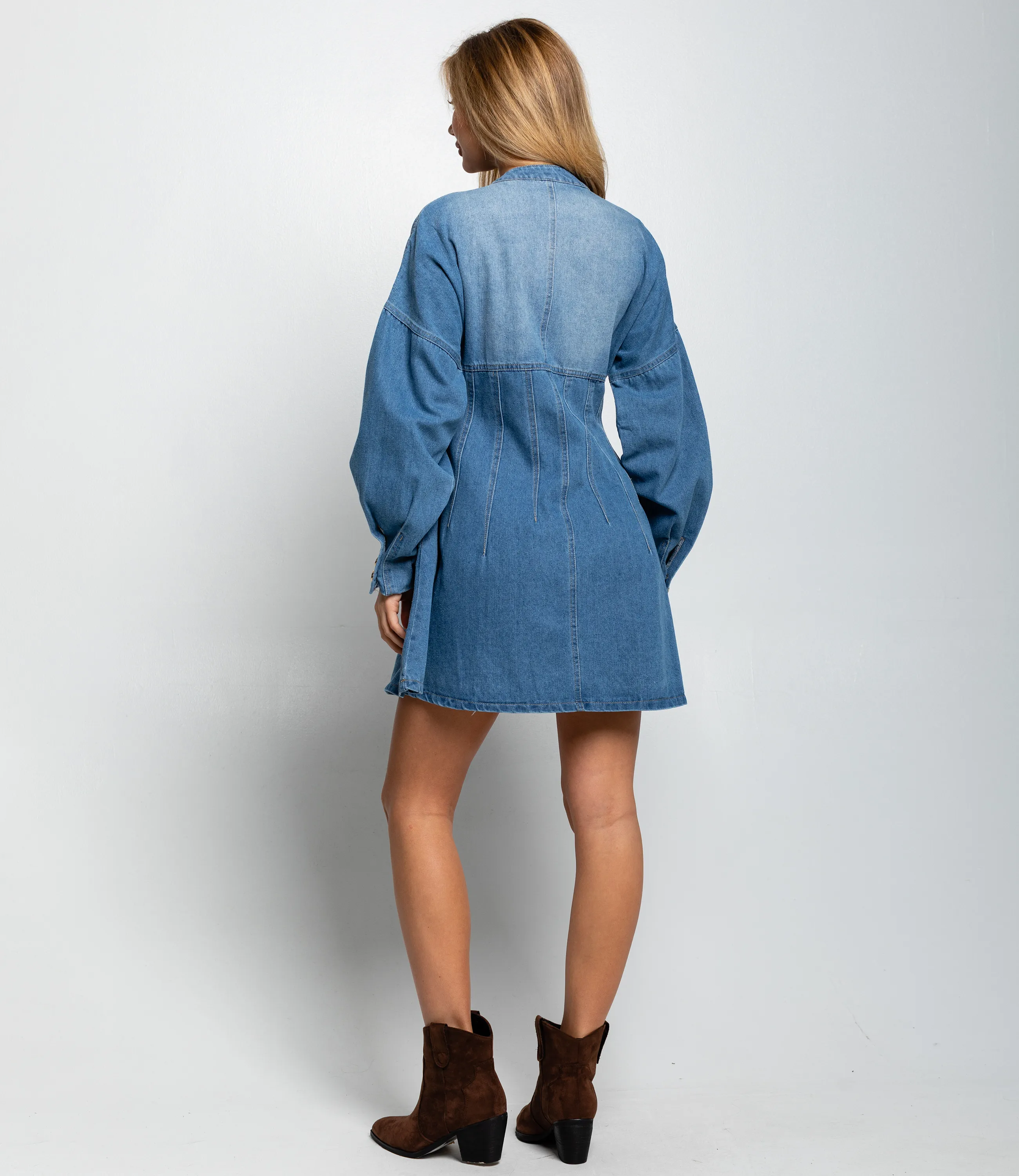 Джинсовое платье #КТ5063, синий - фото 4