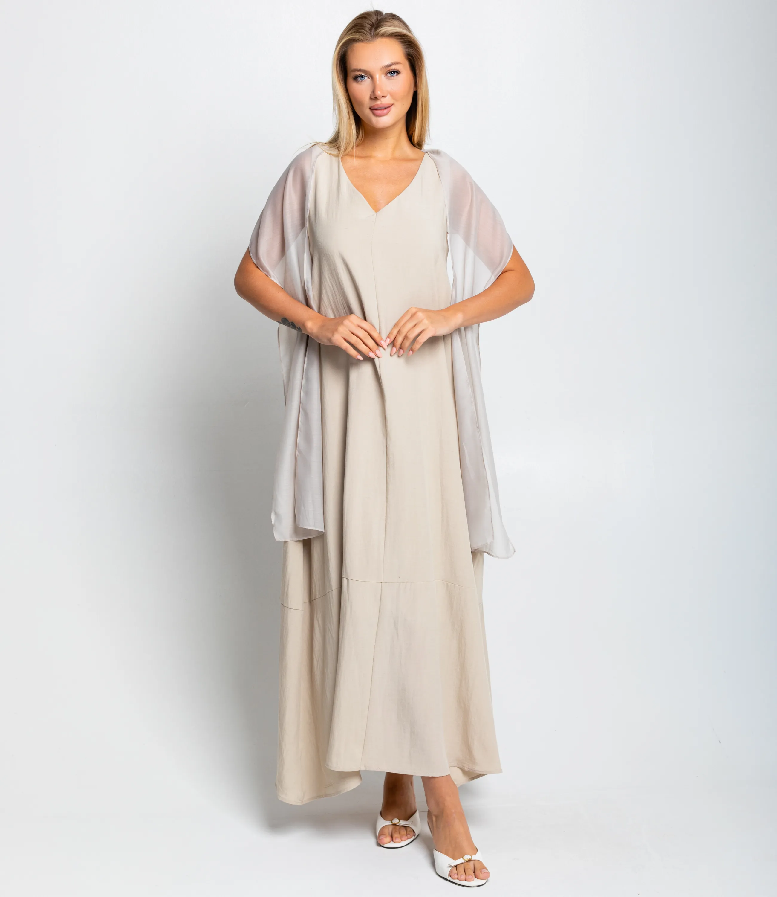 Платье #КТ26370, бежевый