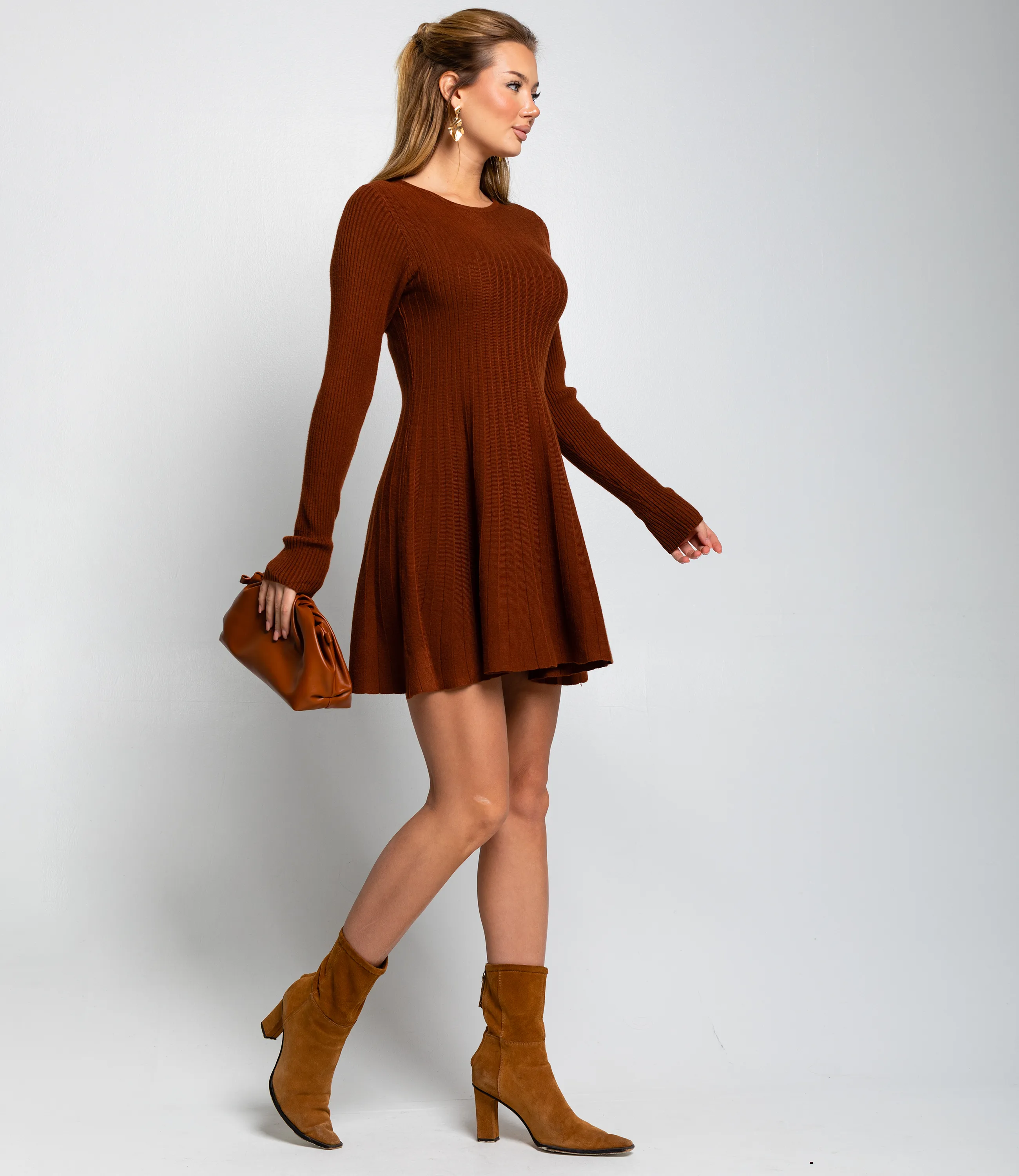 Платье #КТ04222, коричневый - фото 3