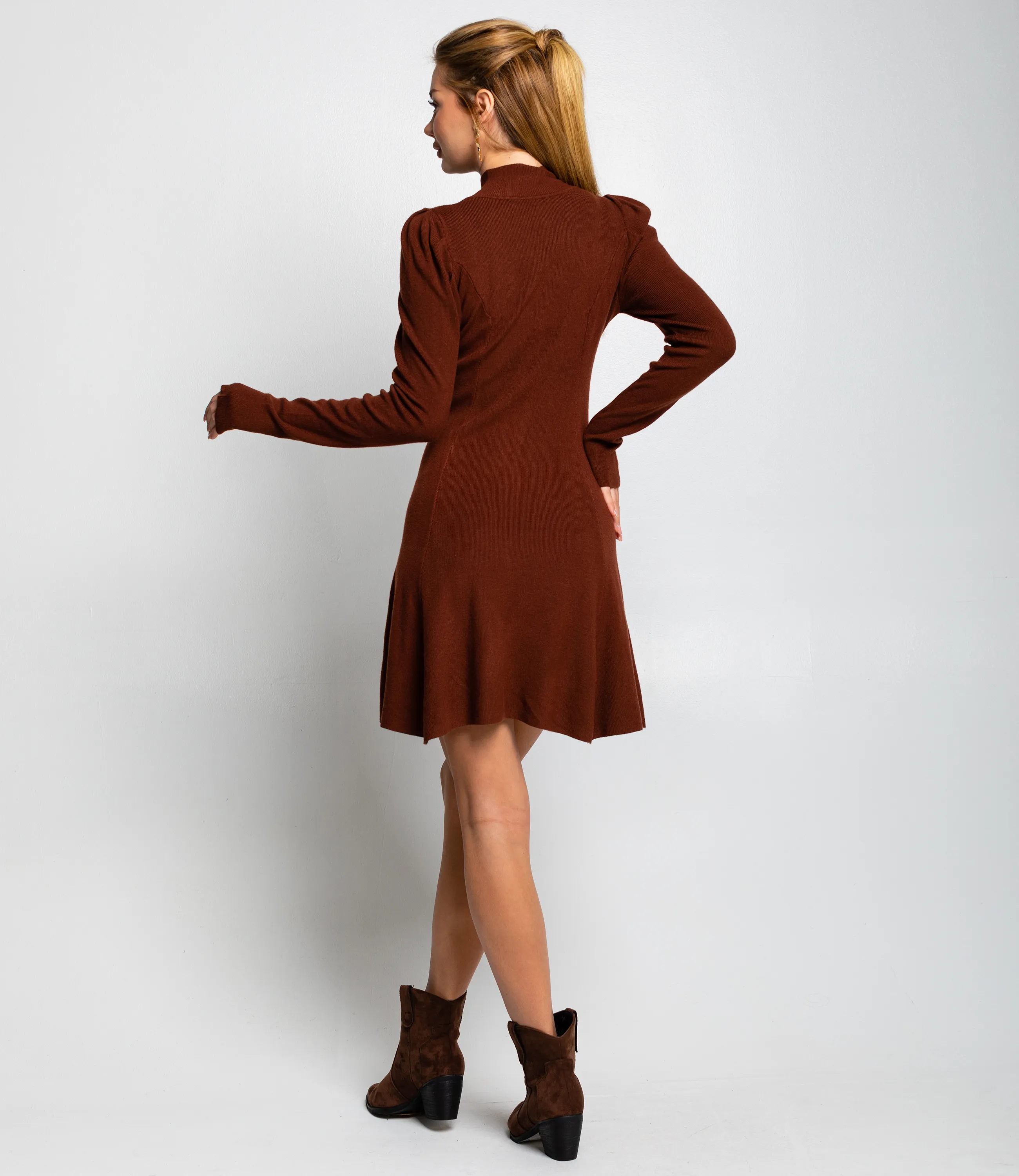 Платье #КТ04227, коричневый - фото 4