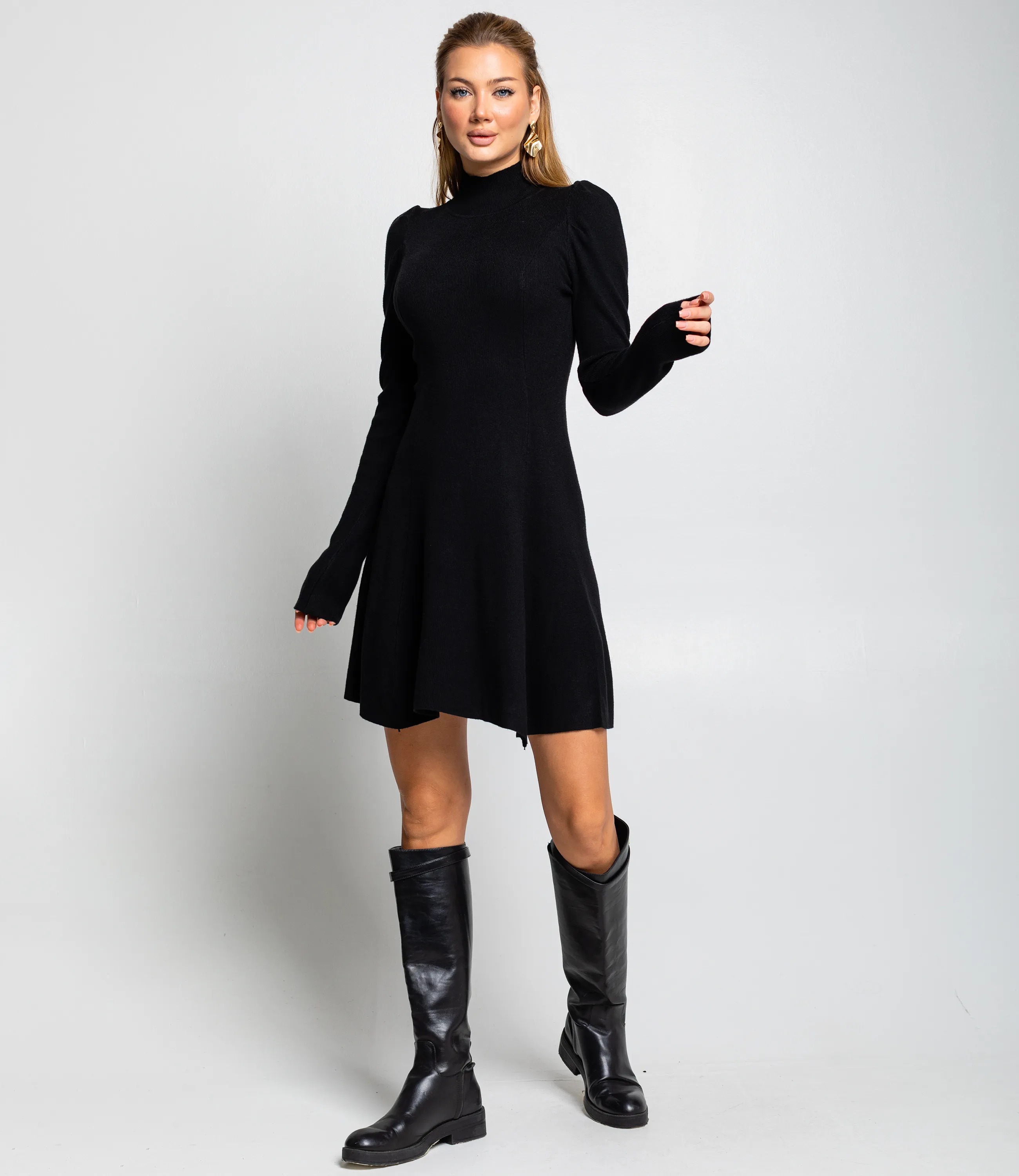 Платье #КТ04227, чёрный - фото 2