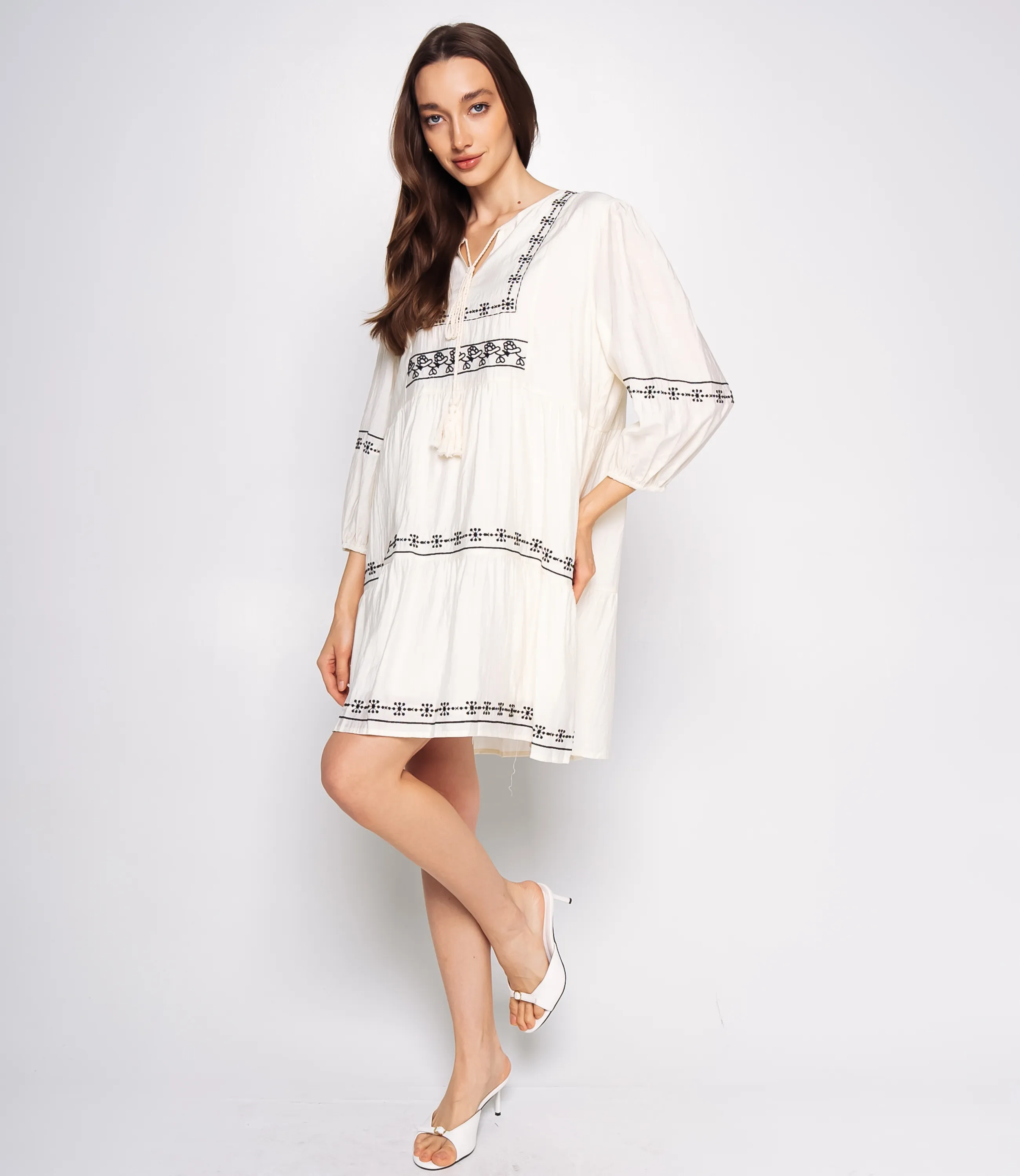 Платье #КТ88660, кремовый - фото 4