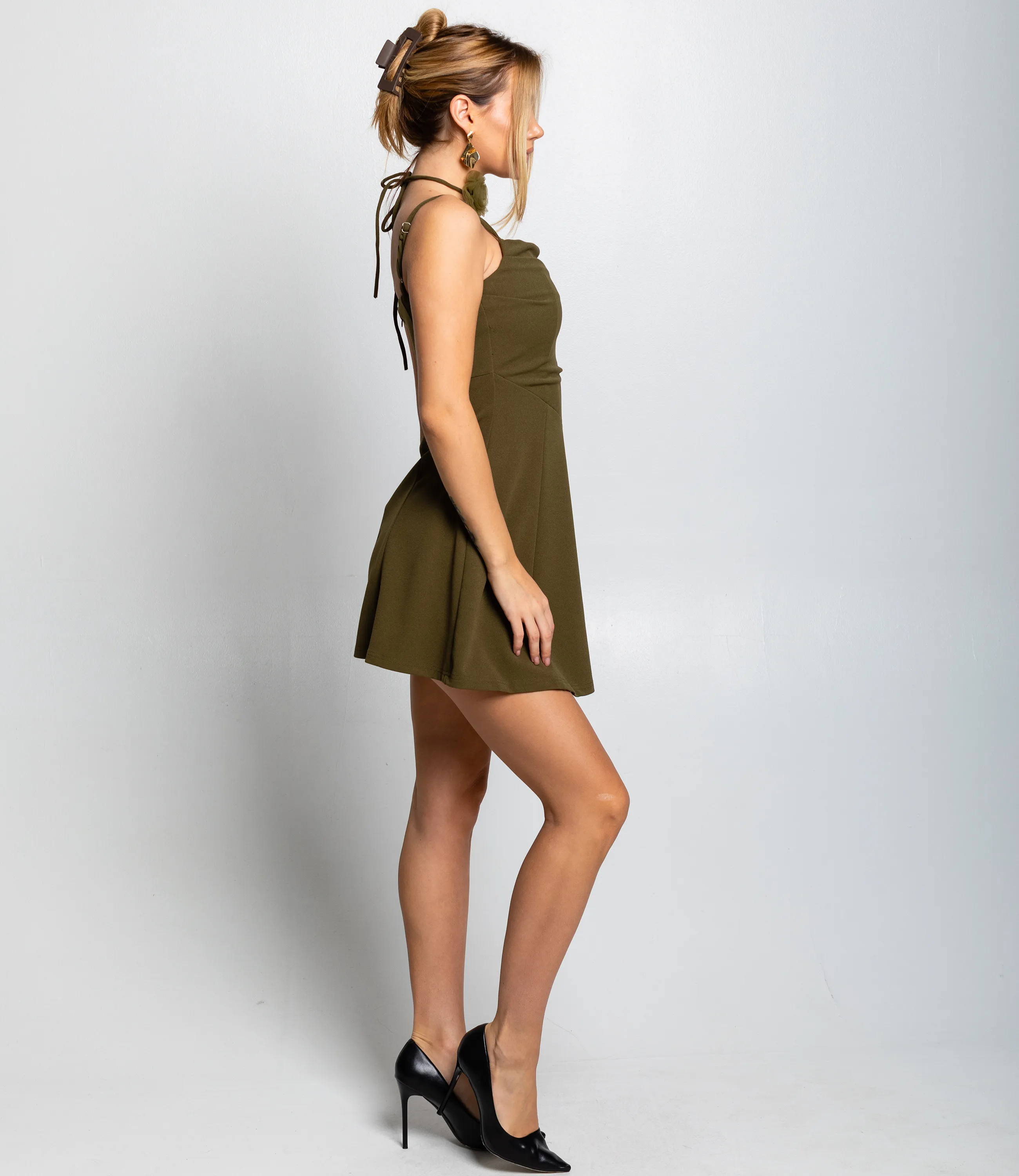 Платье #КТ802 (14), хаки - фото 3