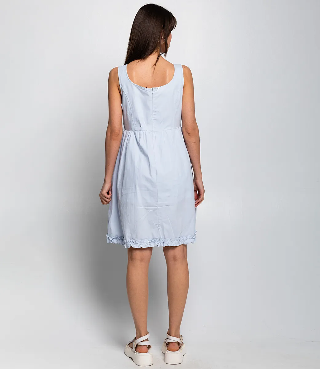 Платье #КТ6175, голубой - фото 4